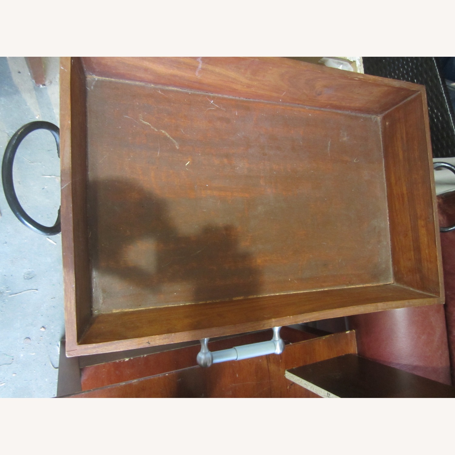 Vintage Rustic Wood Display Tray - image-4