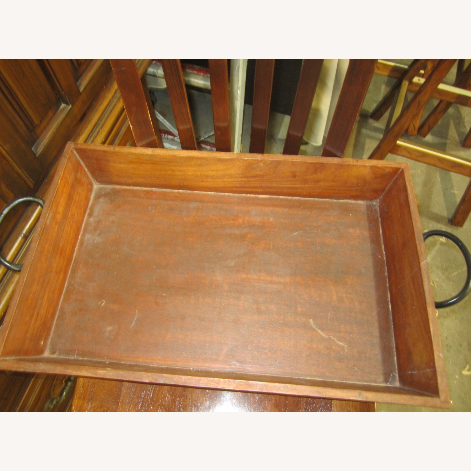 Vintage Rustic Wood Display Tray - image-6