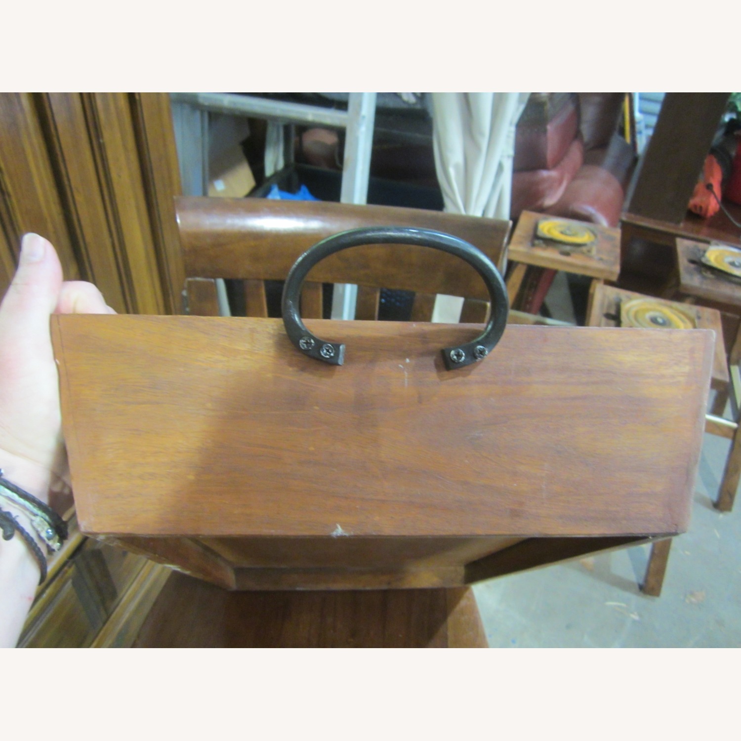 Vintage Rustic Wood Display Tray - image-10