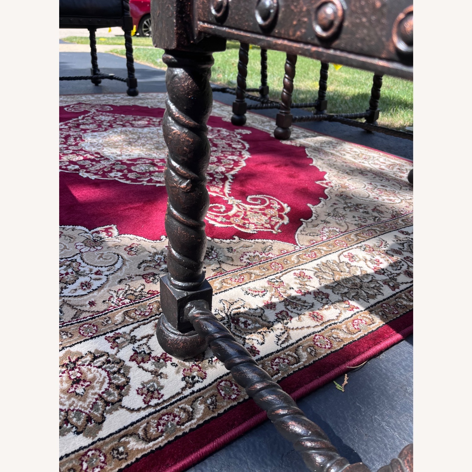 Set of 6 Vintage Spanish Revival Cast Iron Chairs - image-7