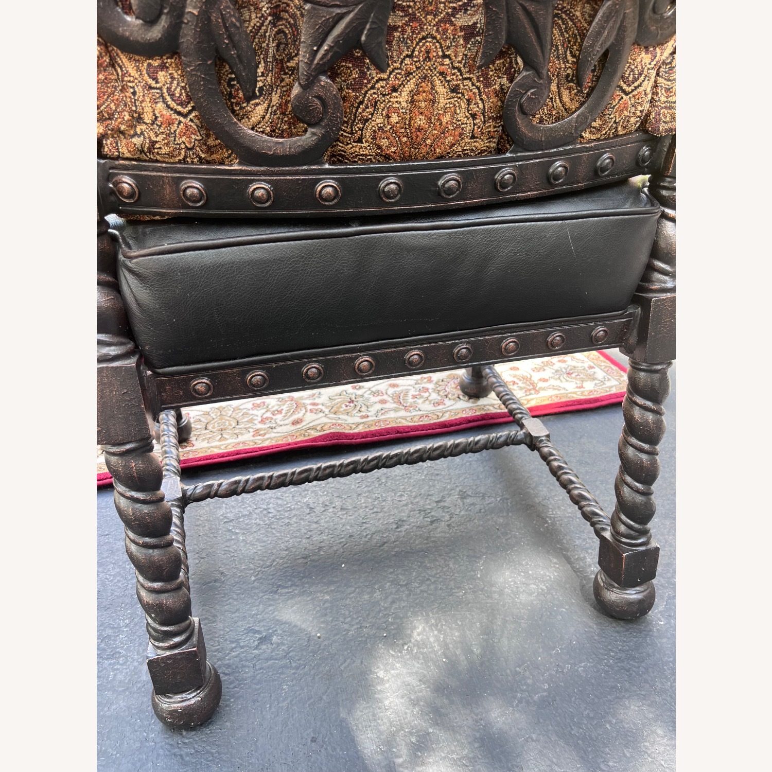 Set of 6 Vintage Spanish Revival Cast Iron Chairs - image-6