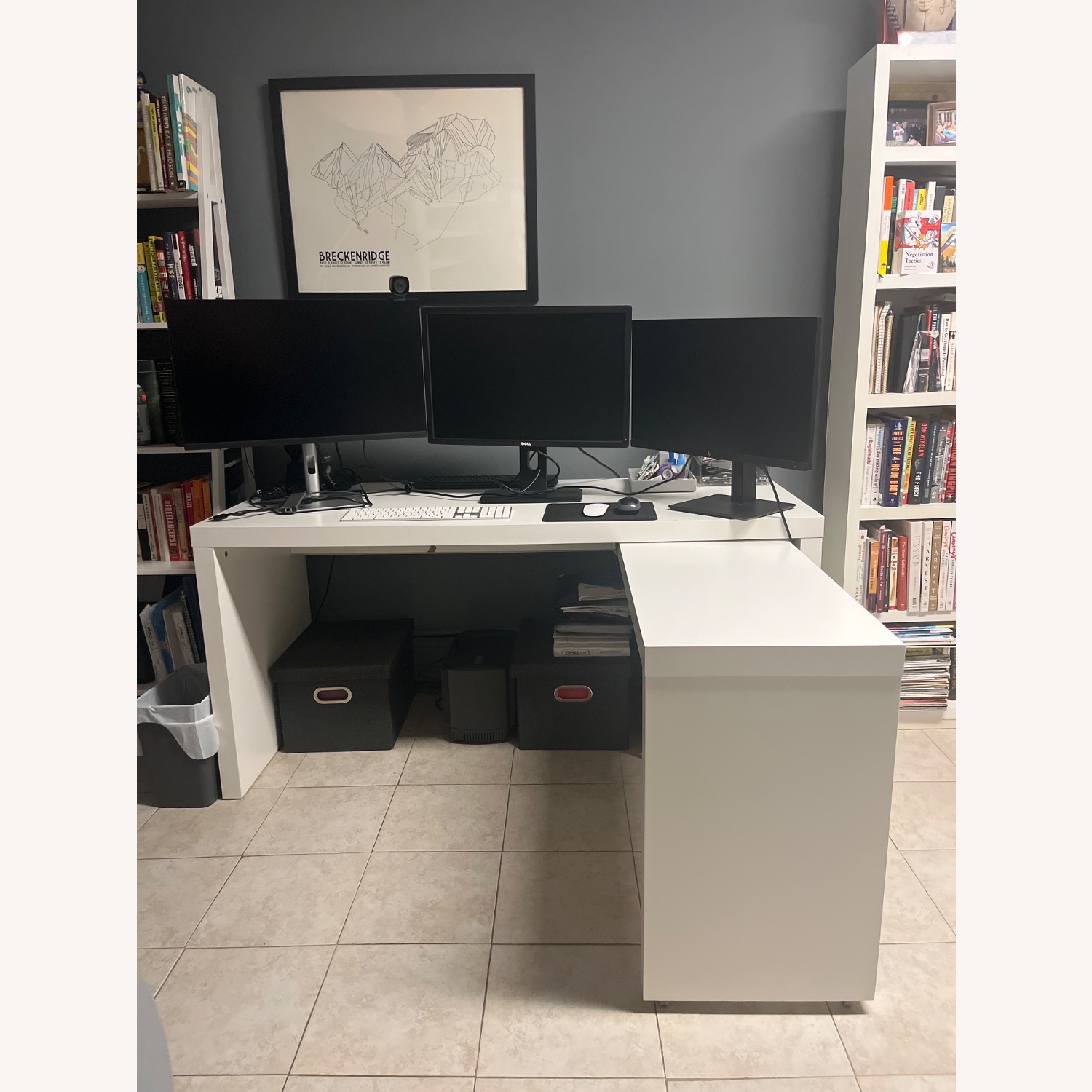IKEA MALM White Expandable Desk - image-5