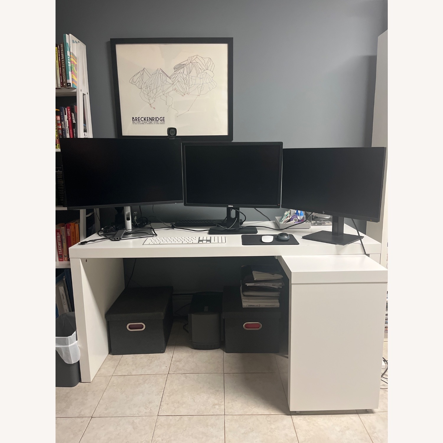 IKEA MALM White Expandable Desk - image-4