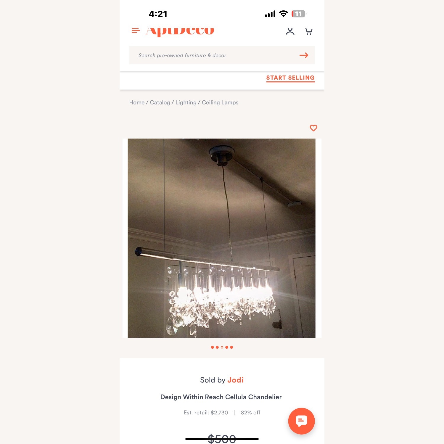 Design Within Reach Cellula Crystal  Chandelier - image-2