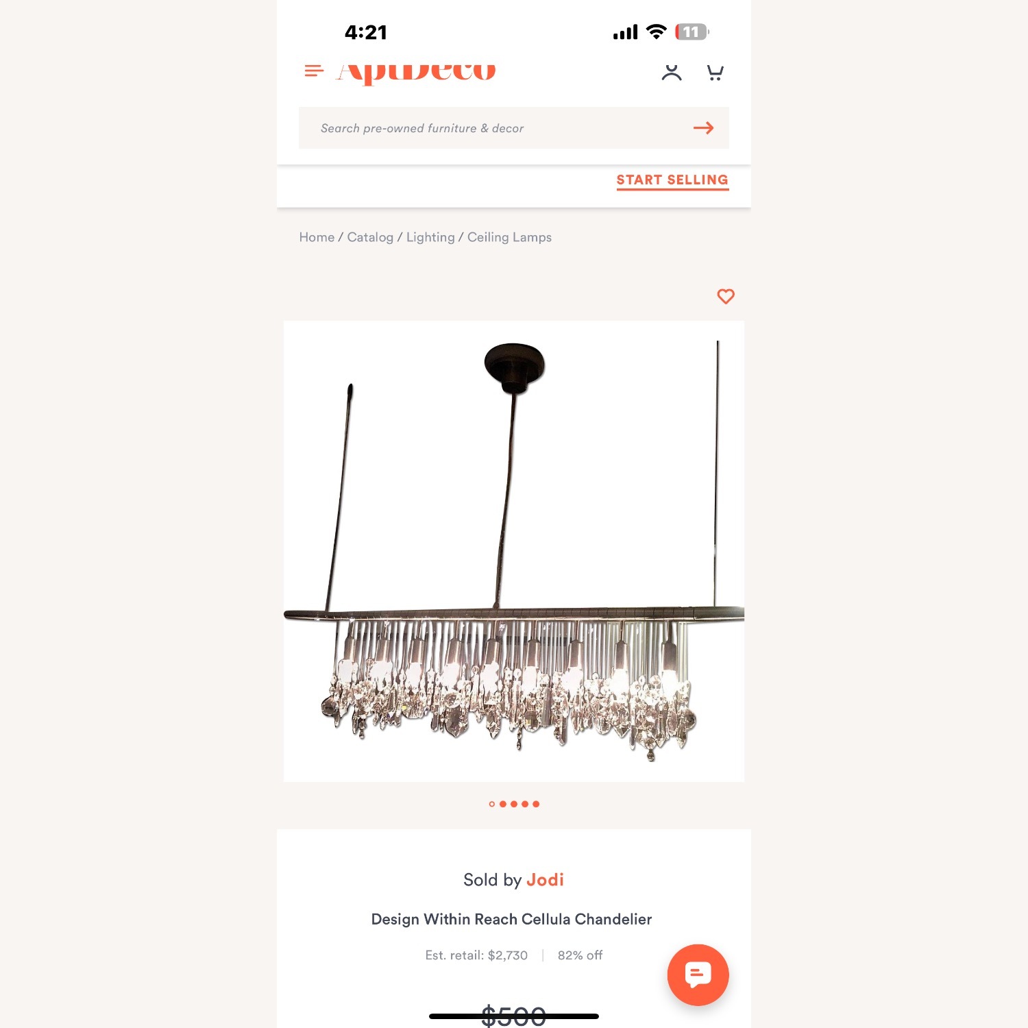 Design Within Reach Cellula Crystal  Chandelier - image-1