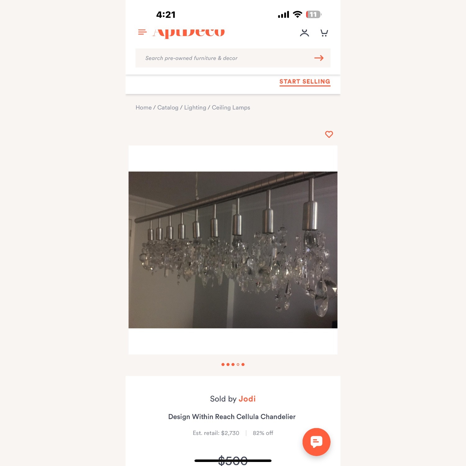 Design Within Reach Cellula Crystal  Chandelier - image-3