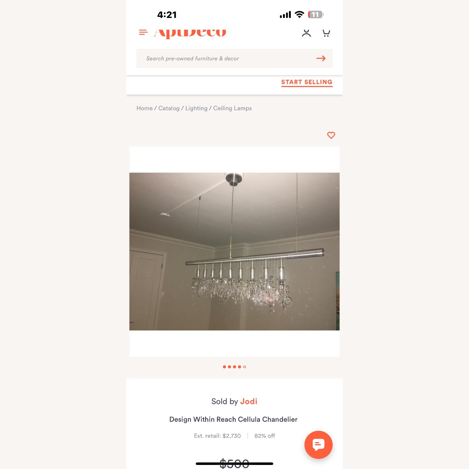 Design Within Reach Cellula Crystal  Chandelier - image-4