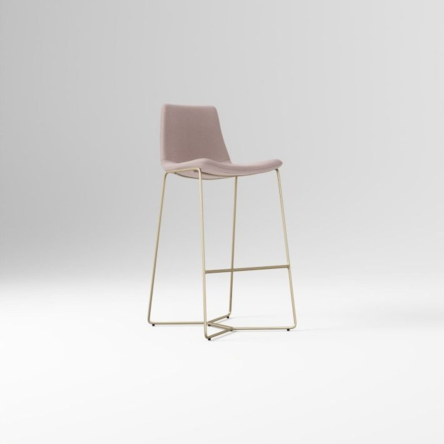 West Elm Slope Counter Stool Dusty Blush - image-5