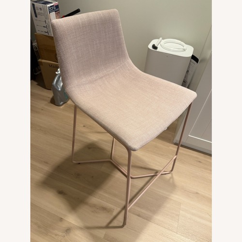 Used West Elm Slope Counter Stool Dusty Blush for sale on AptDeco