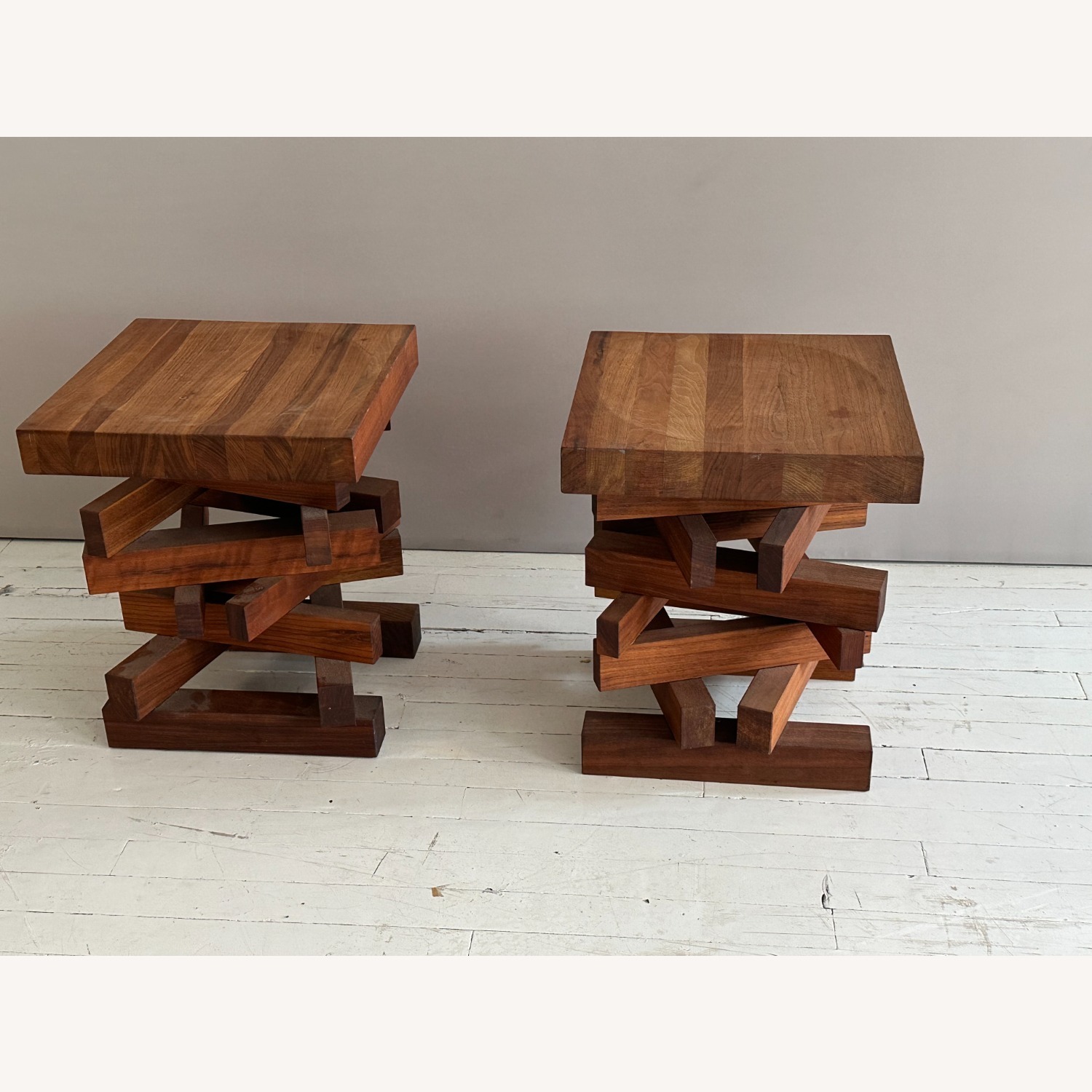 Pair of Riva1920 Side Tables in Walnut - image-1