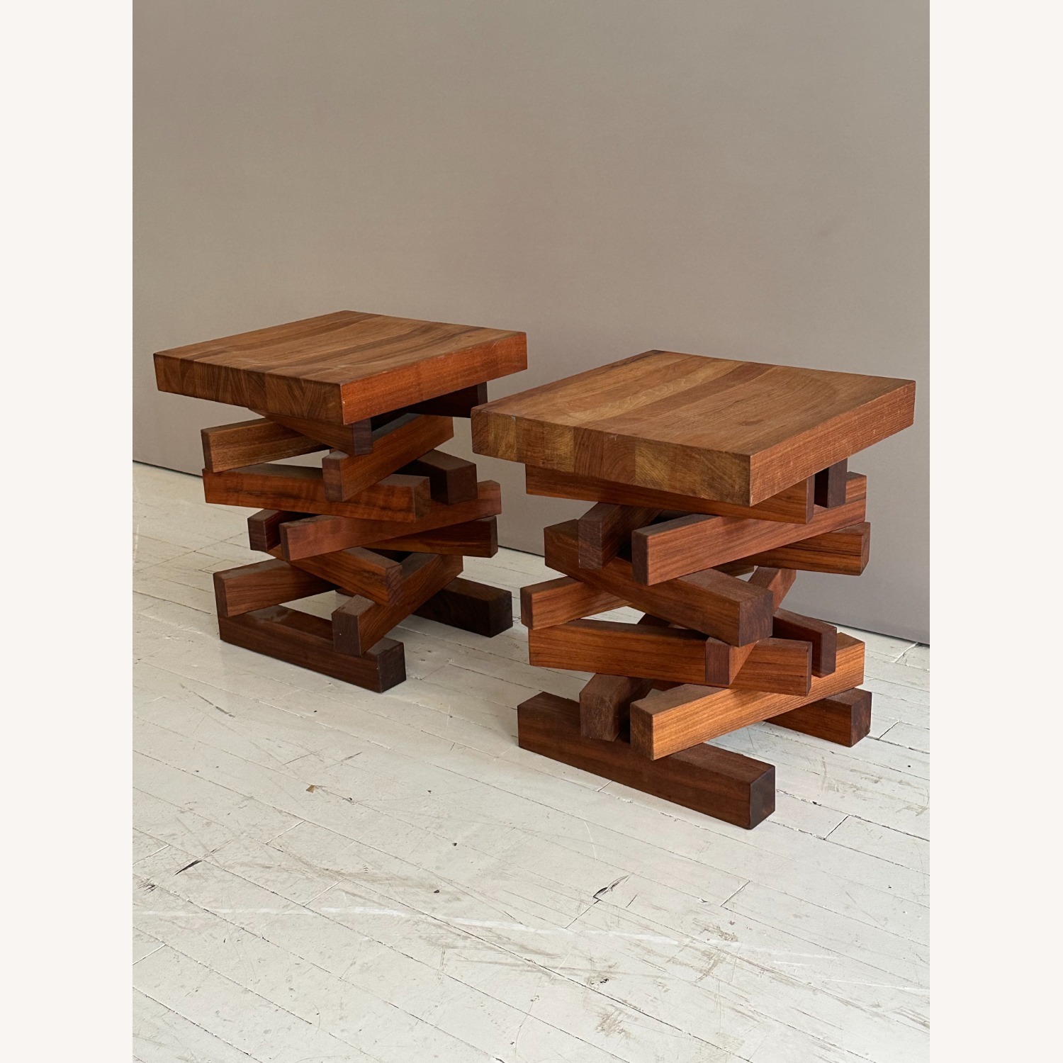 Pair of Riva1920 Side Tables in Walnut - image-2