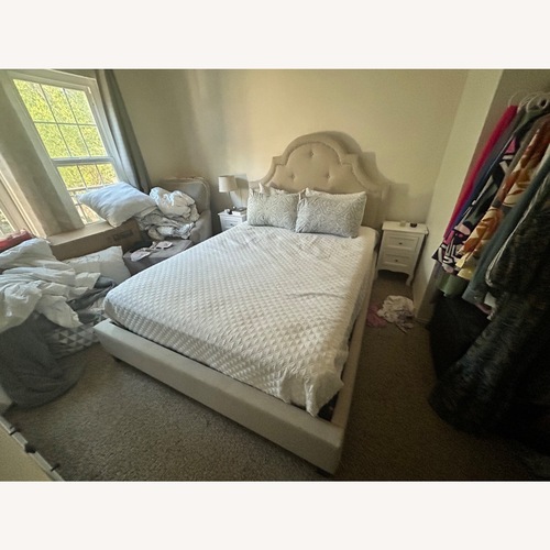 Used Grey Queen Bed for sale on AptDeco