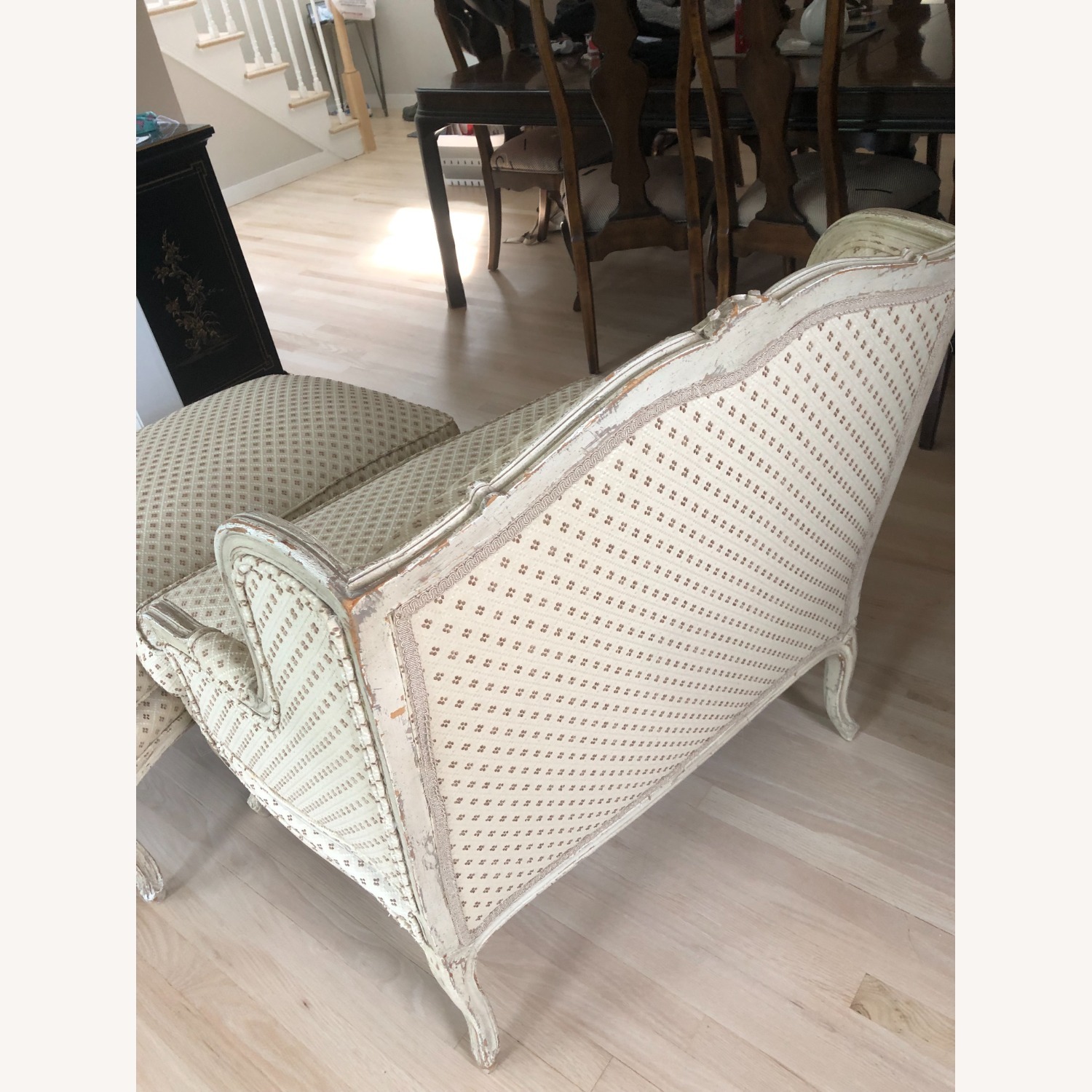 Country French Chair with Ottoman - image-2