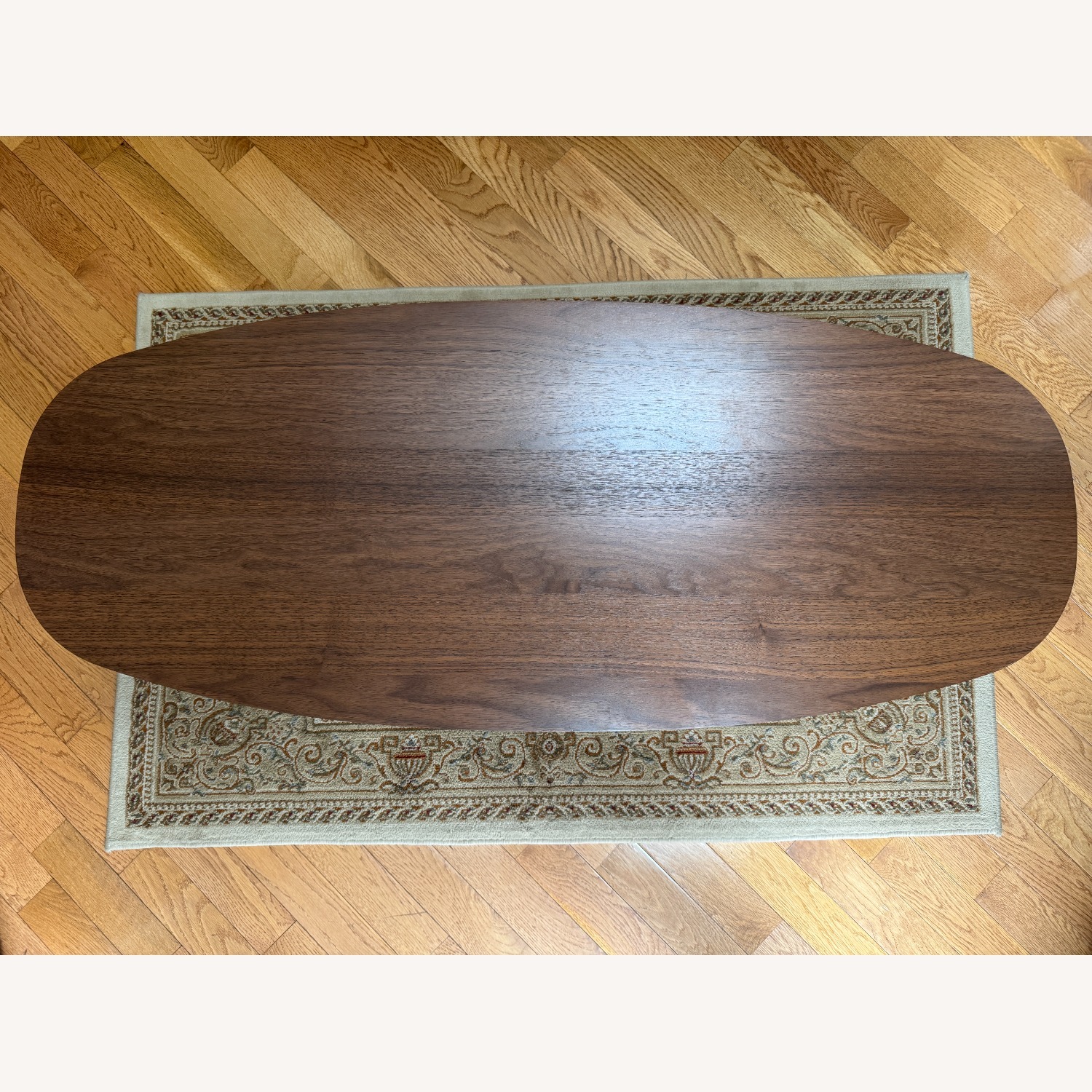 Article - Lenia 53.5" Oval Coffee Table - Walnut - image-7