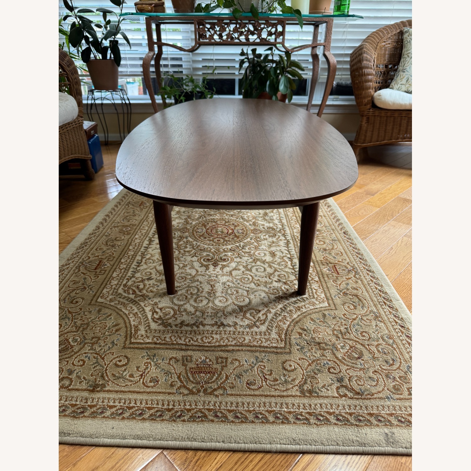 Article - Lenia 53.5" Oval Coffee Table - Walnut - image-6