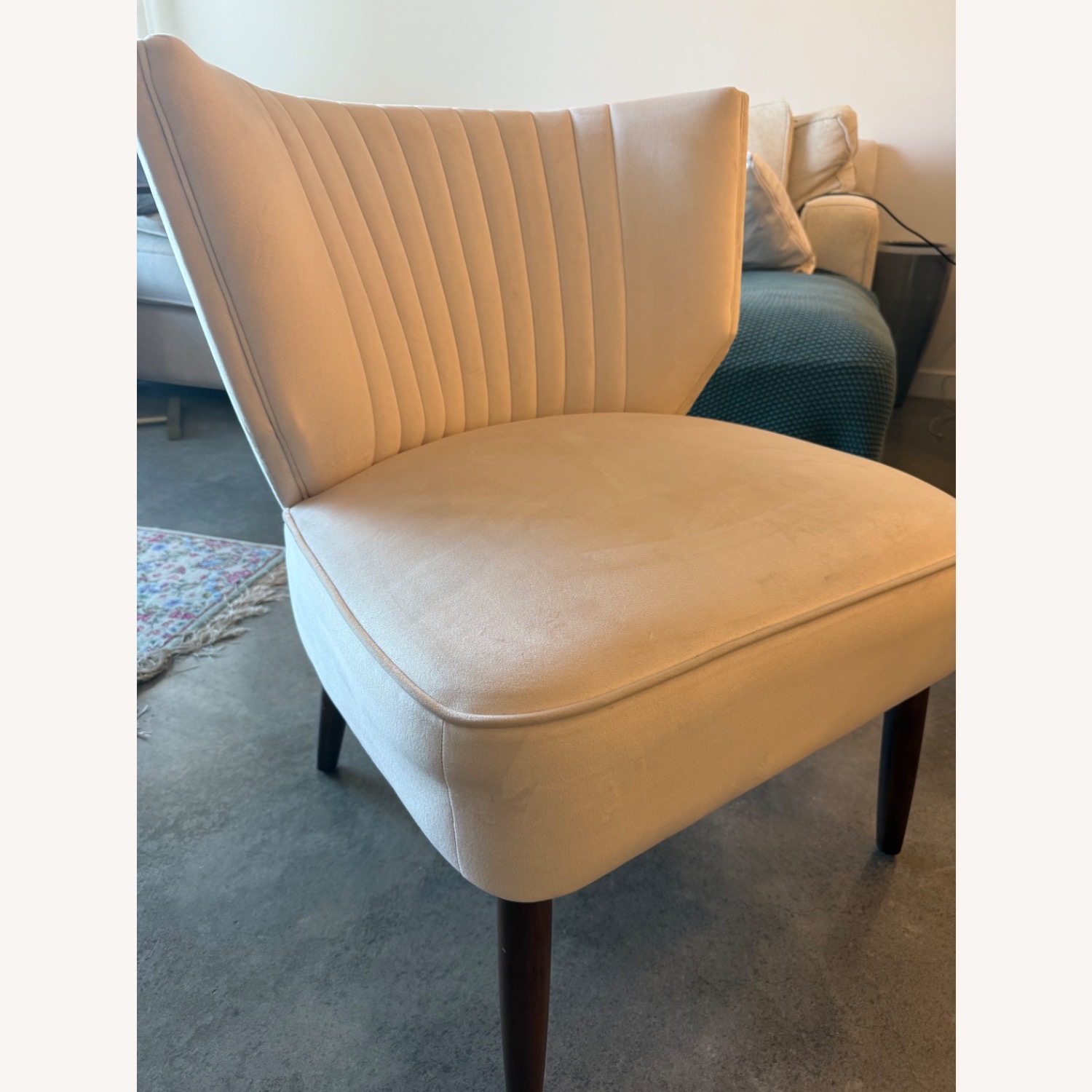 Ivory Channel Back Bretta Accent Chair - image-1