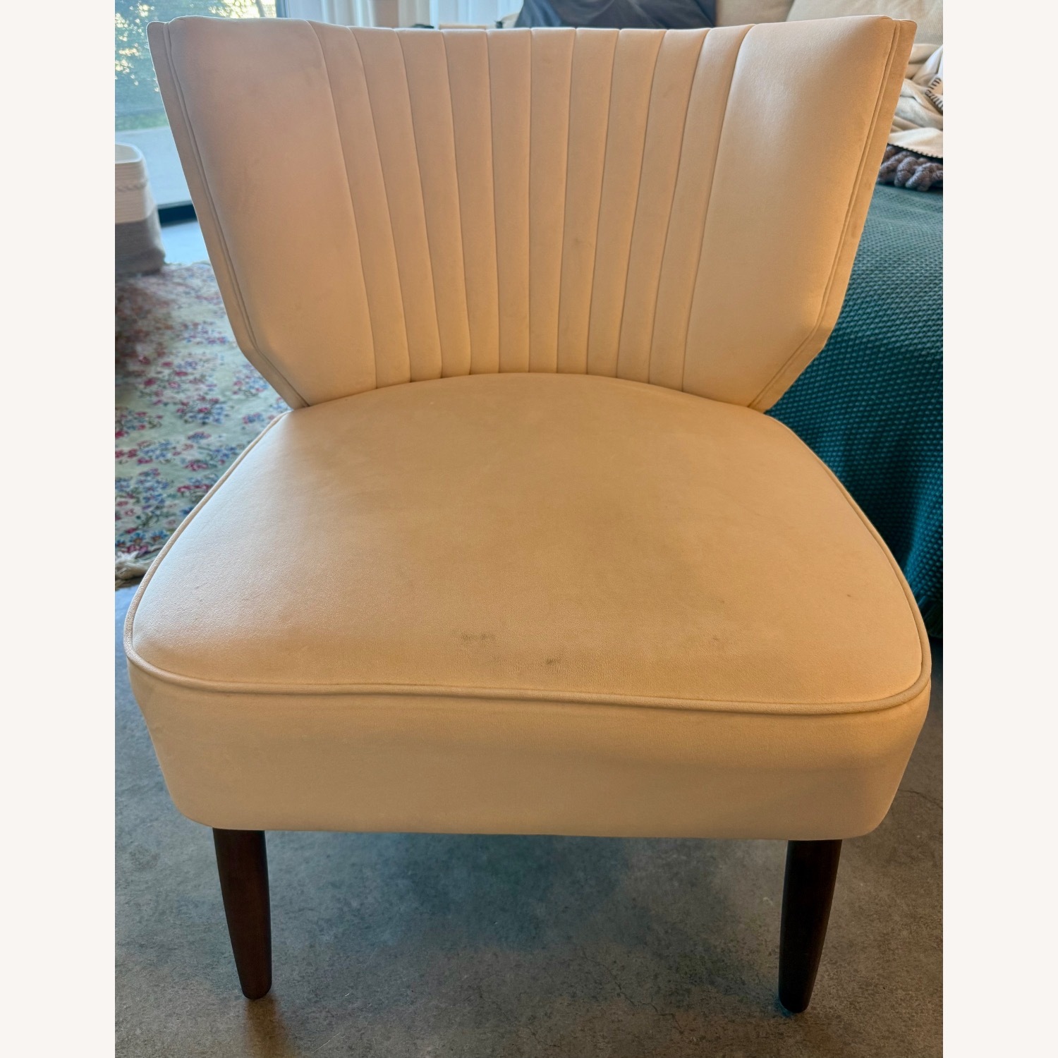 Ivory Channel Back Bretta Accent Chair - image-3
