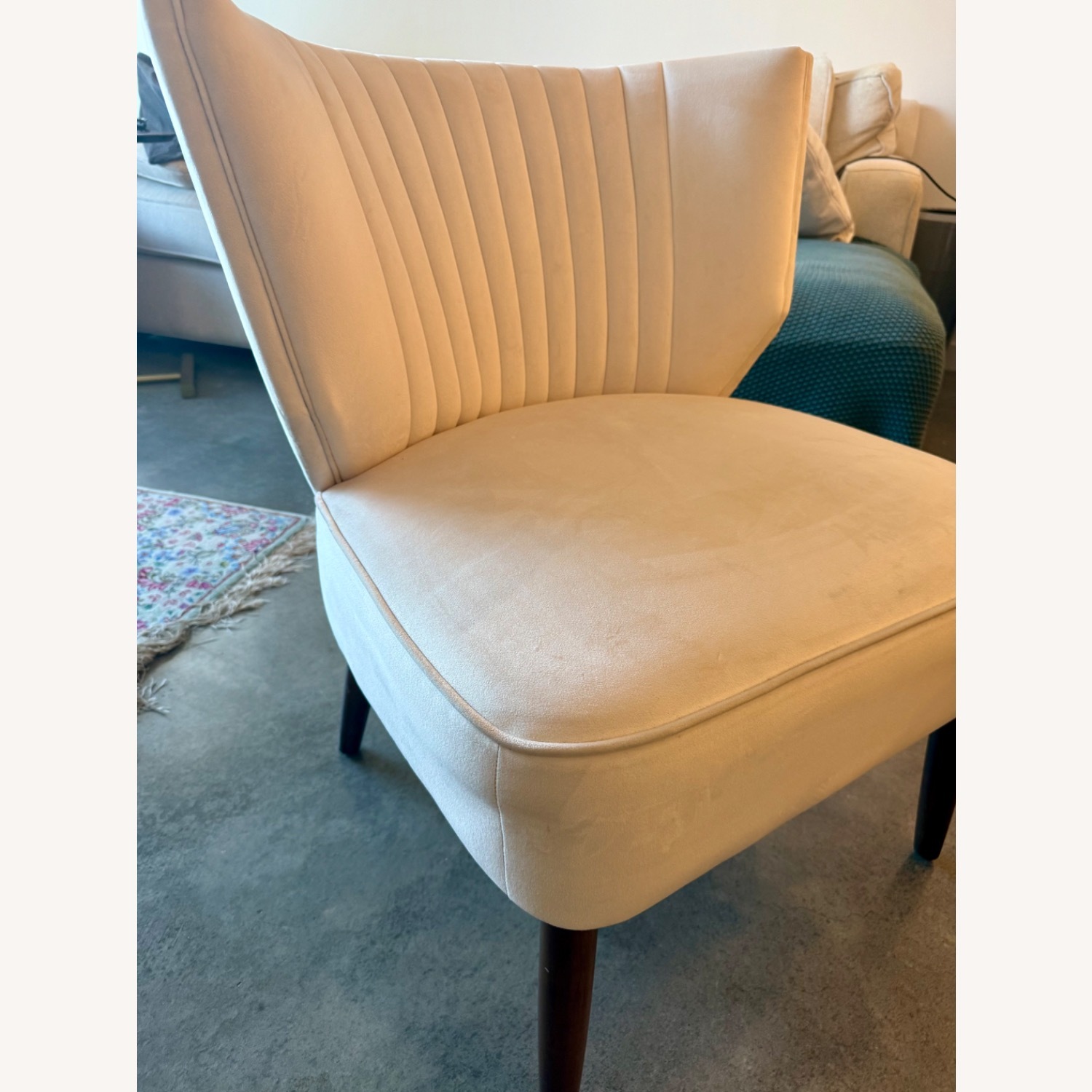 Ivory Channel Back Bretta Accent Chair - image-6