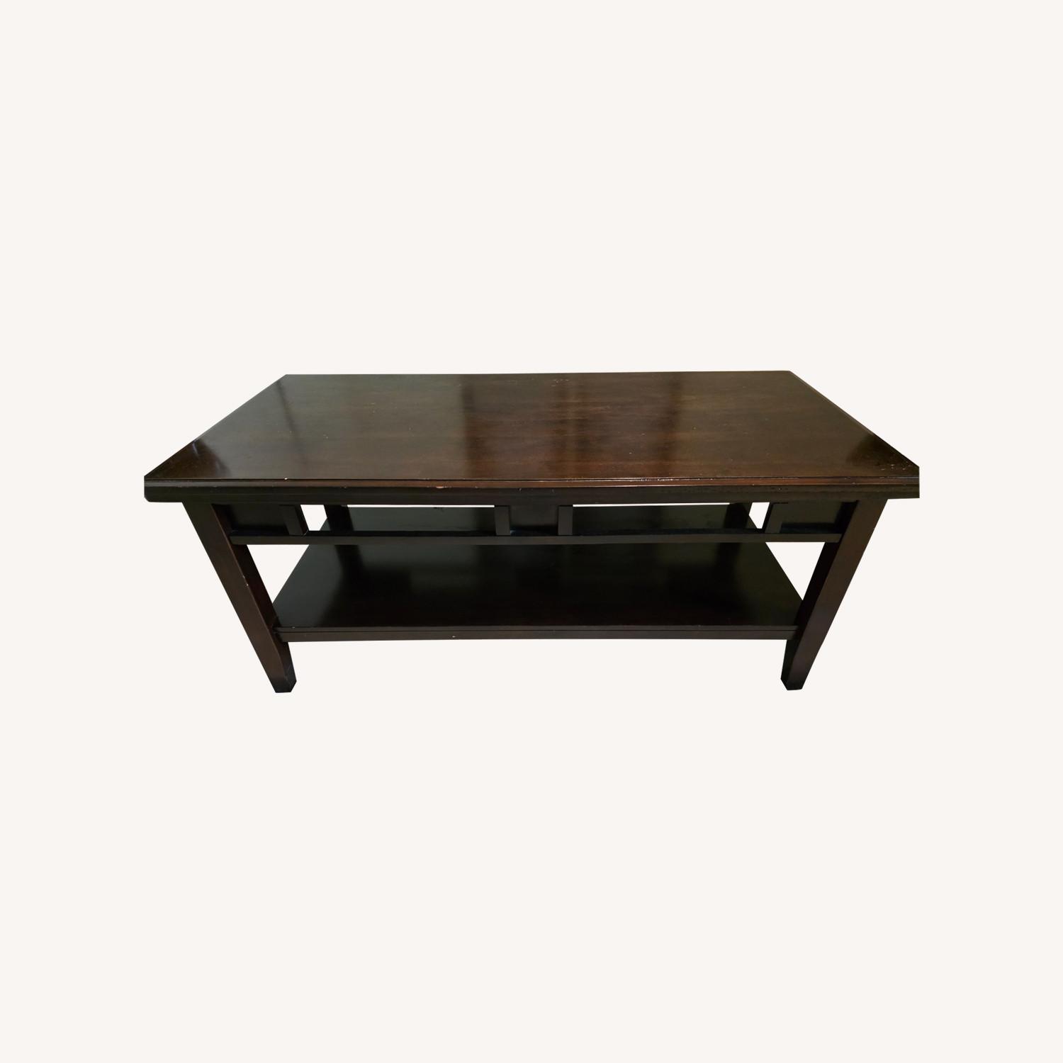 Raymour & Flanigan Coffee Table - Wood, Espresso - image-0
