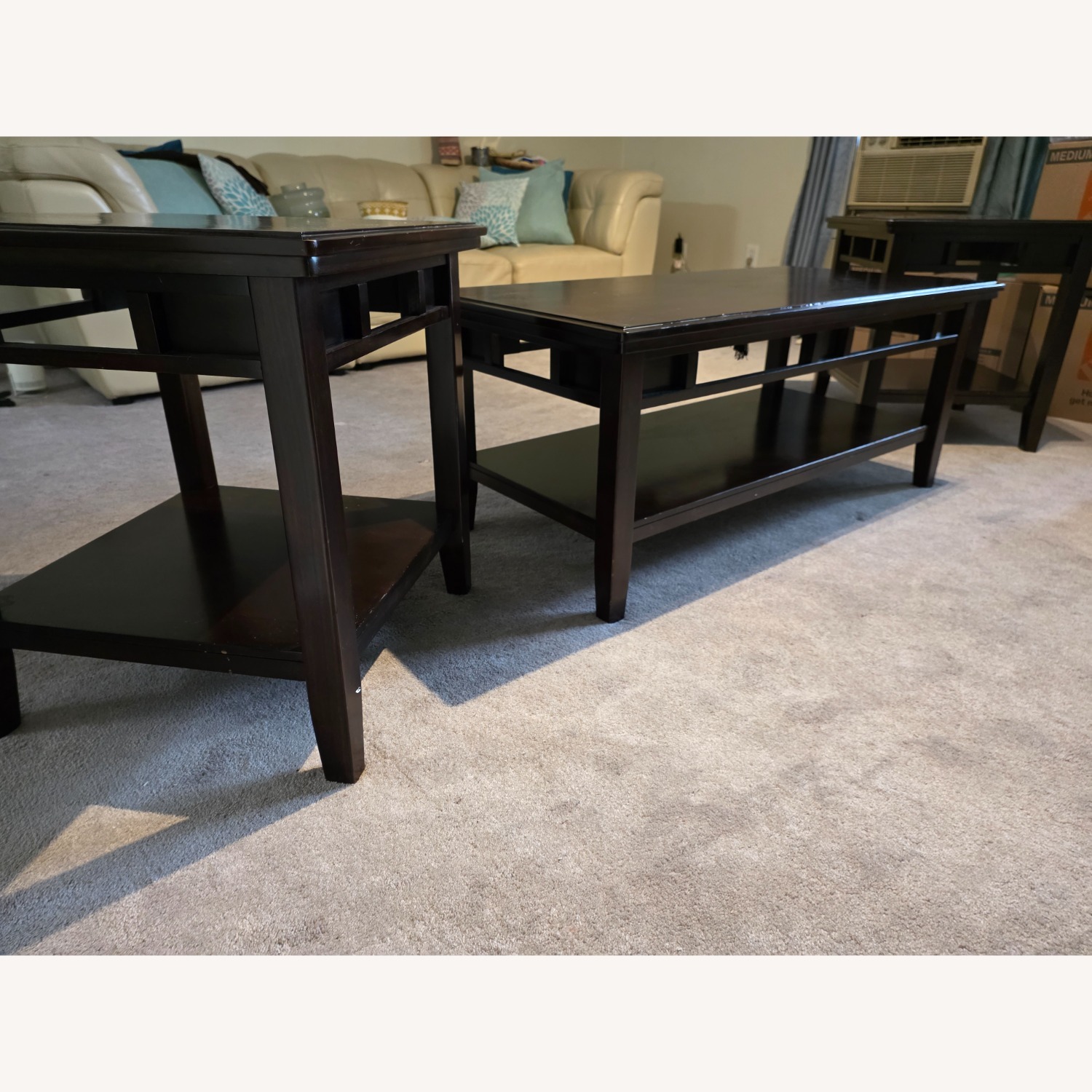 Raymour & Flanigan Coffee Table - Wood, Espresso - image-2