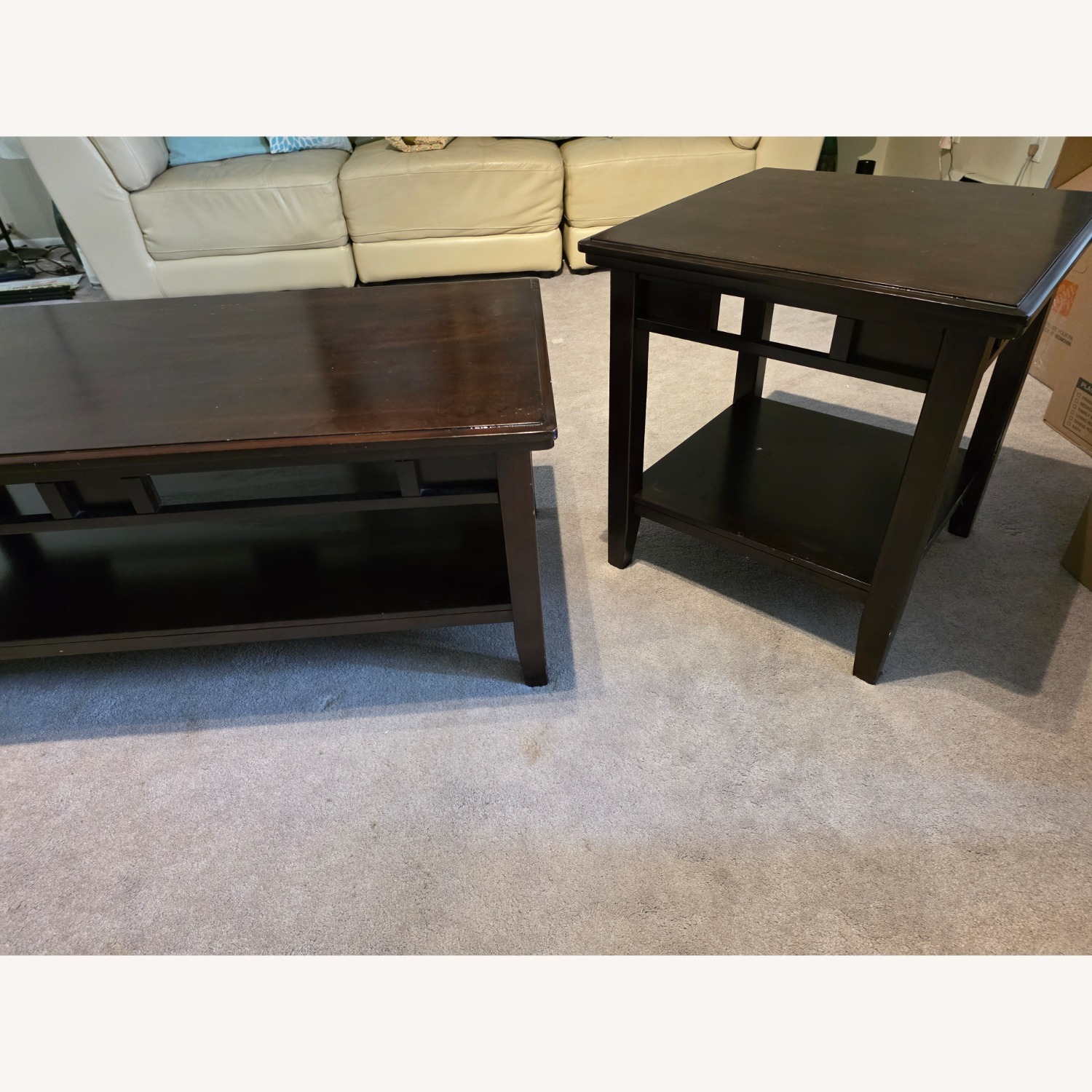 Raymour & Flanigan Coffee Table - Wood, Espresso - image-3