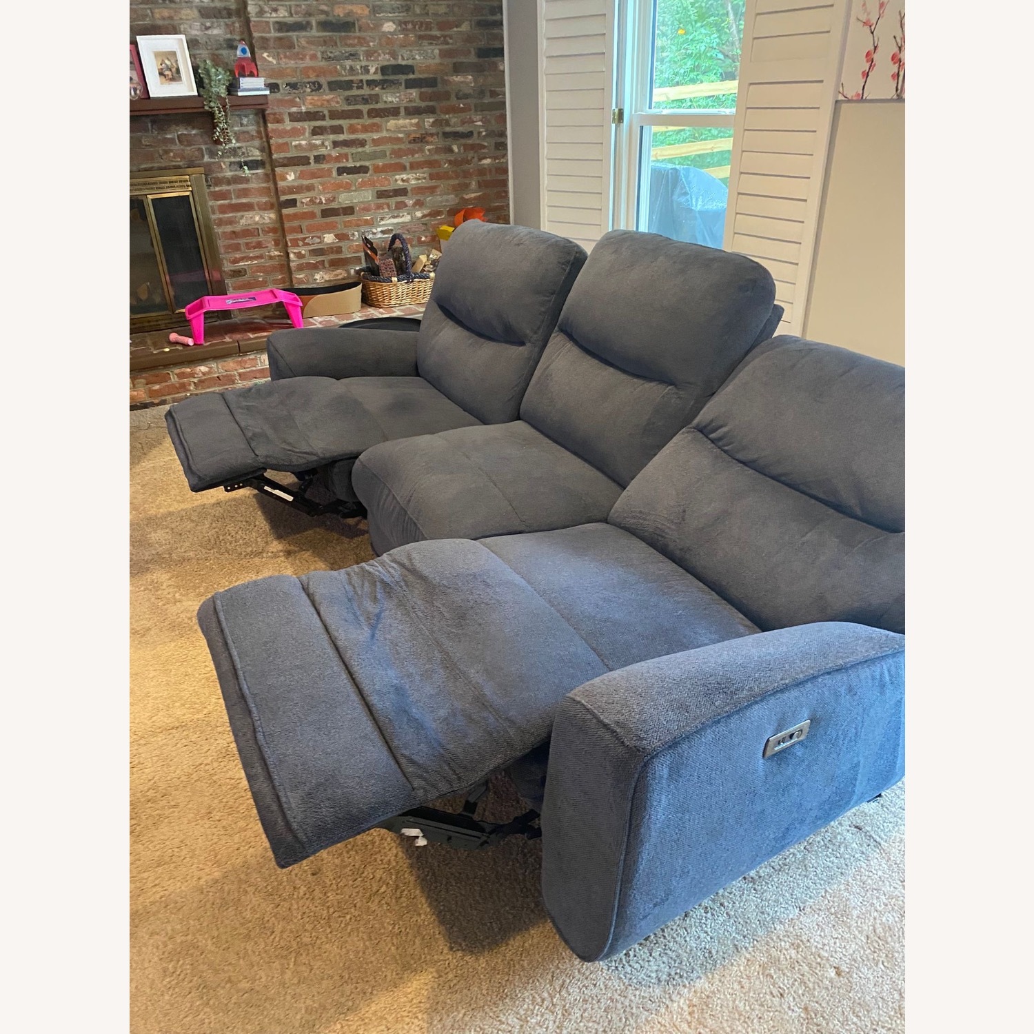 3 Seat Sofa + 2 Electric Recliners + USB - image-3