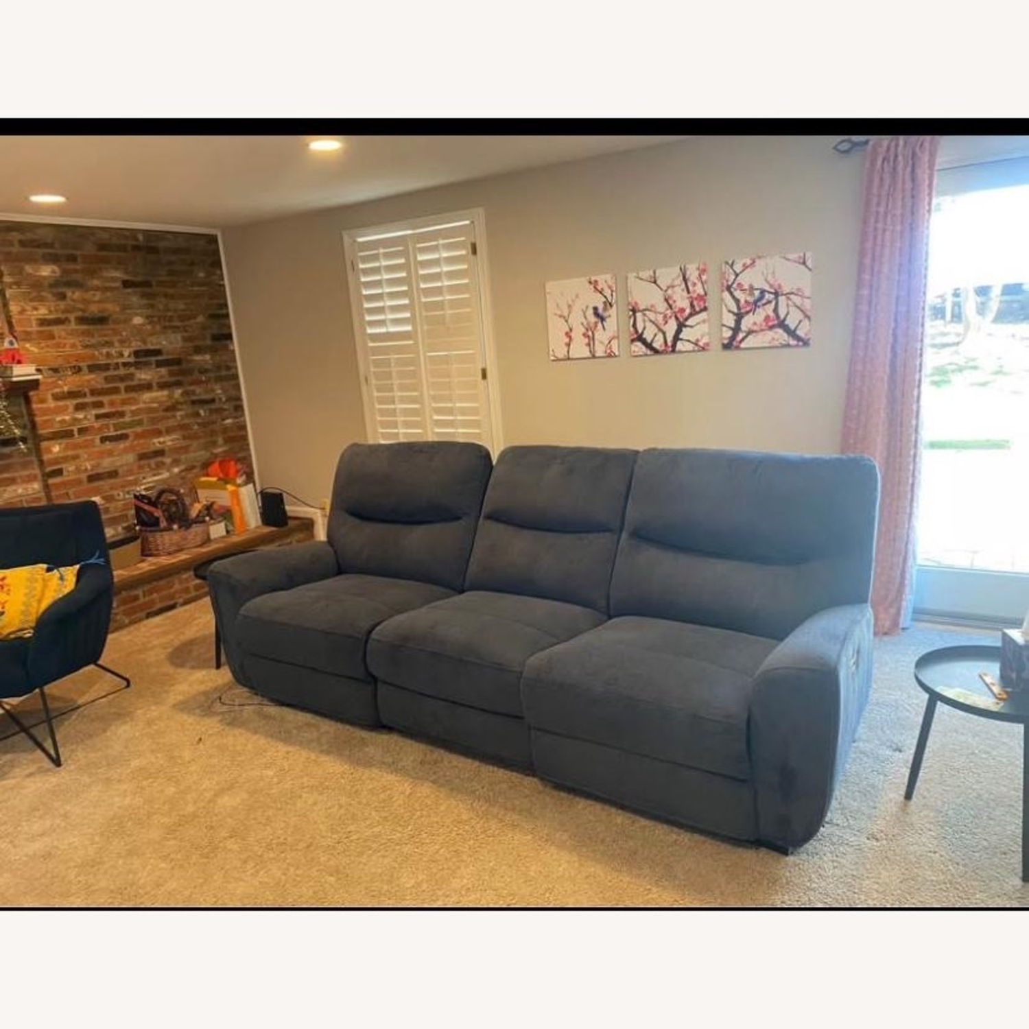 3 Seat Sofa + 2 Electric Recliners + USB - image-1