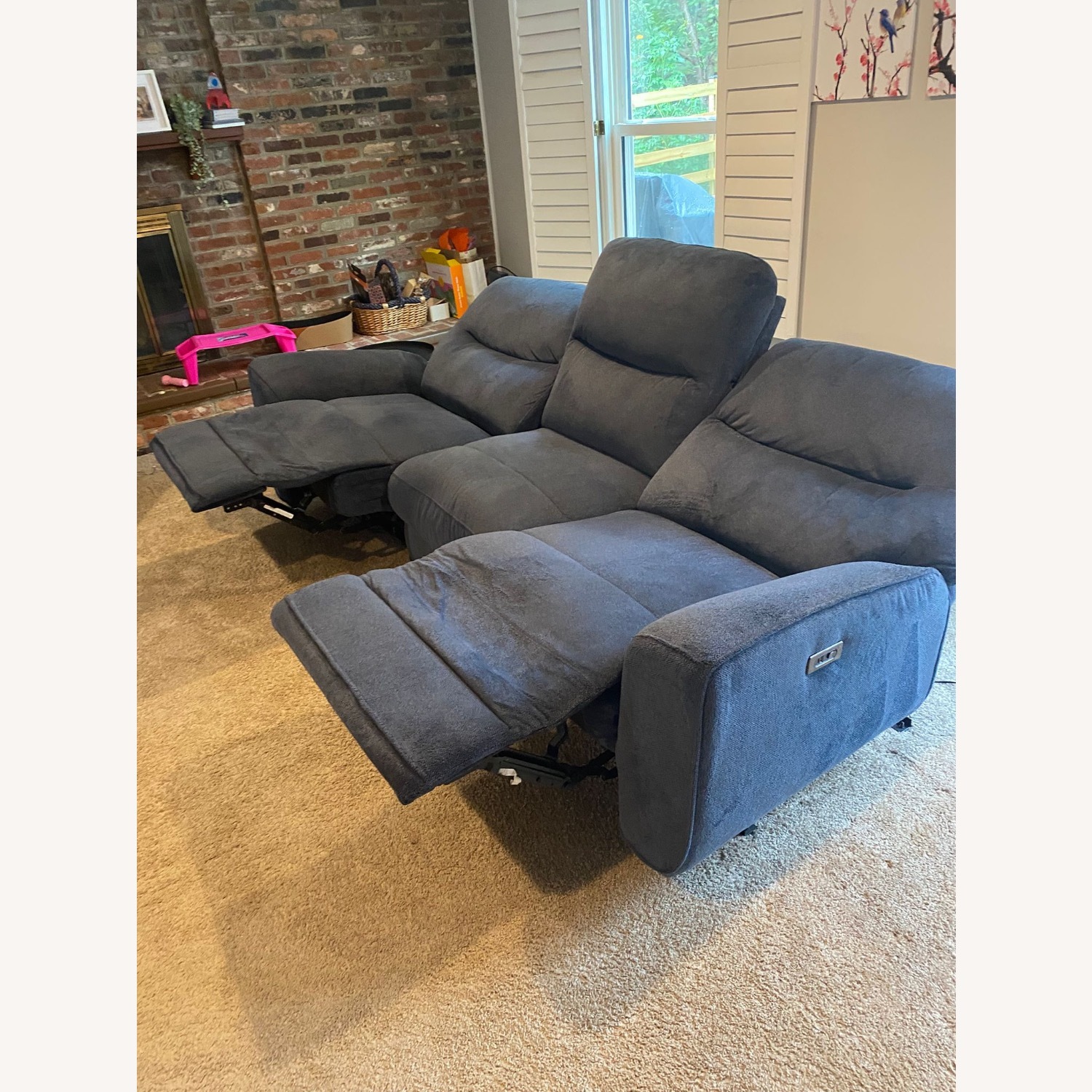 3 Seat Sofa + 2 Electric Recliners + USB - image-5