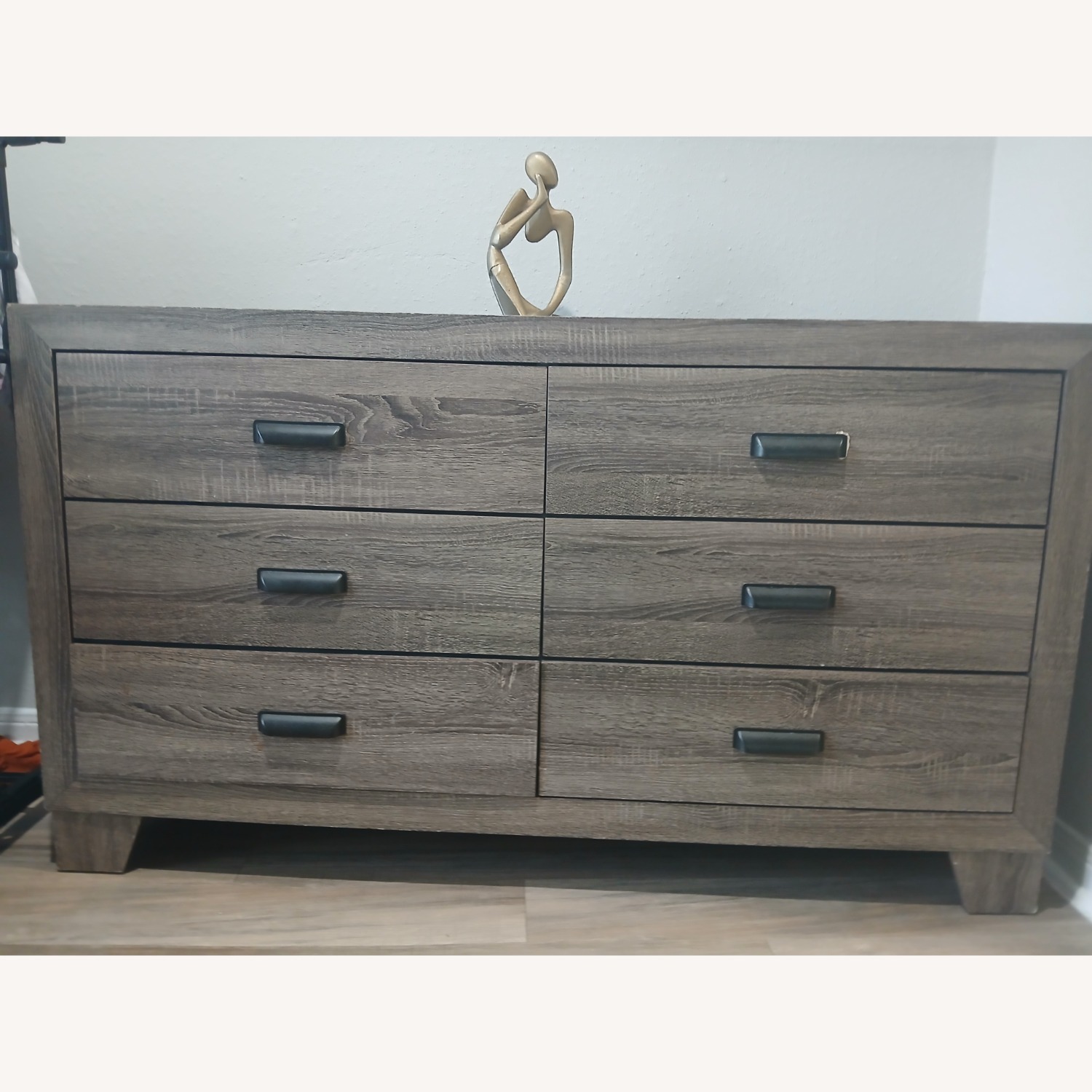 Milsie Grey Wood 33" 6 Drawer Dresser - image-1