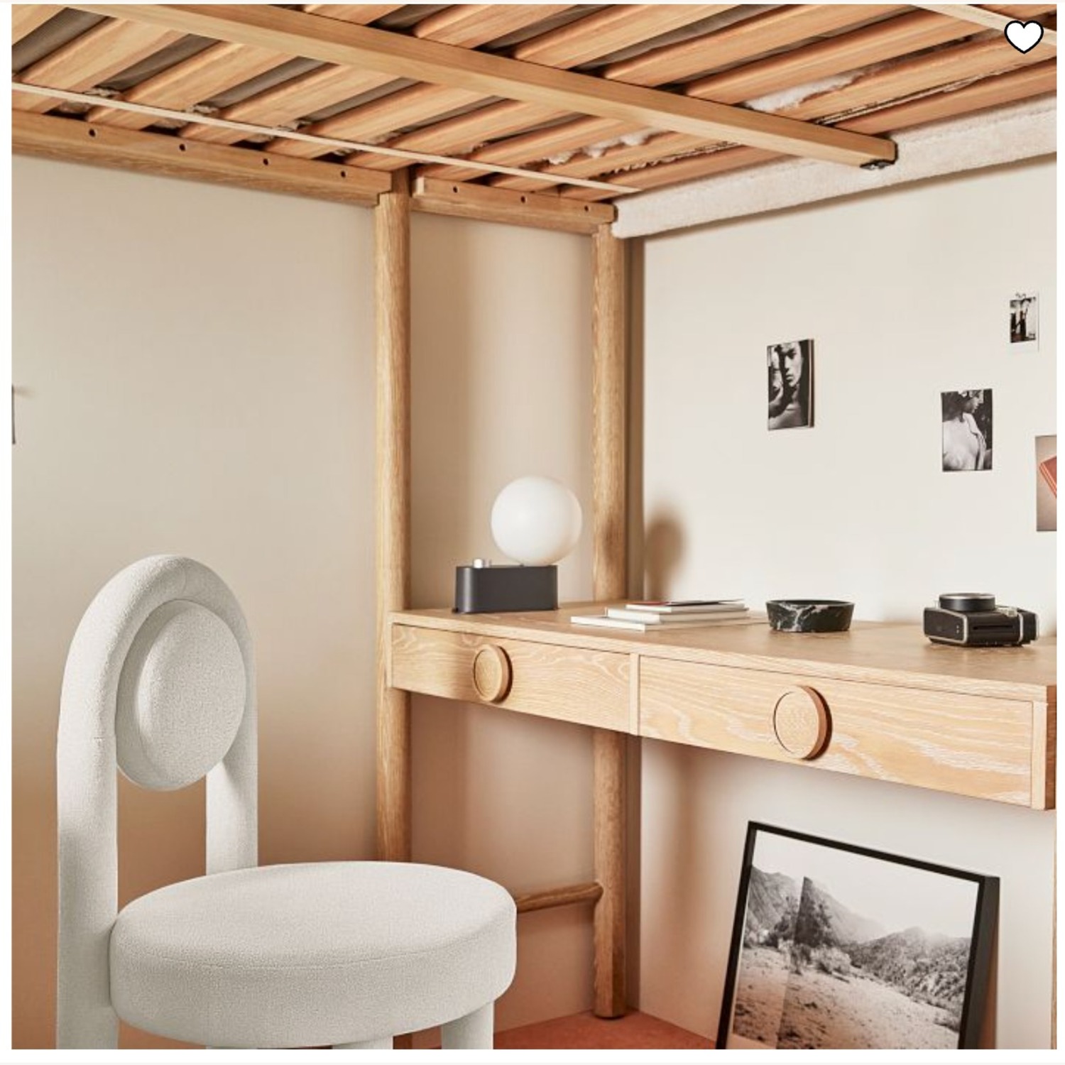 West Elm Statement Knob Loft Bed w/ Desk & Dresser - image-3