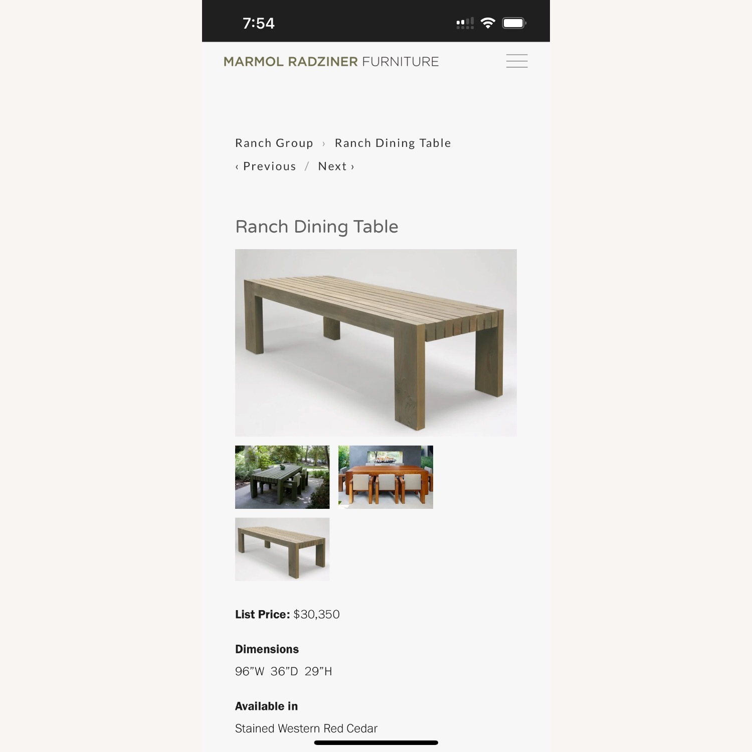 Marmol Radziner Ranch Dining Table & 6 Chairs - image-15