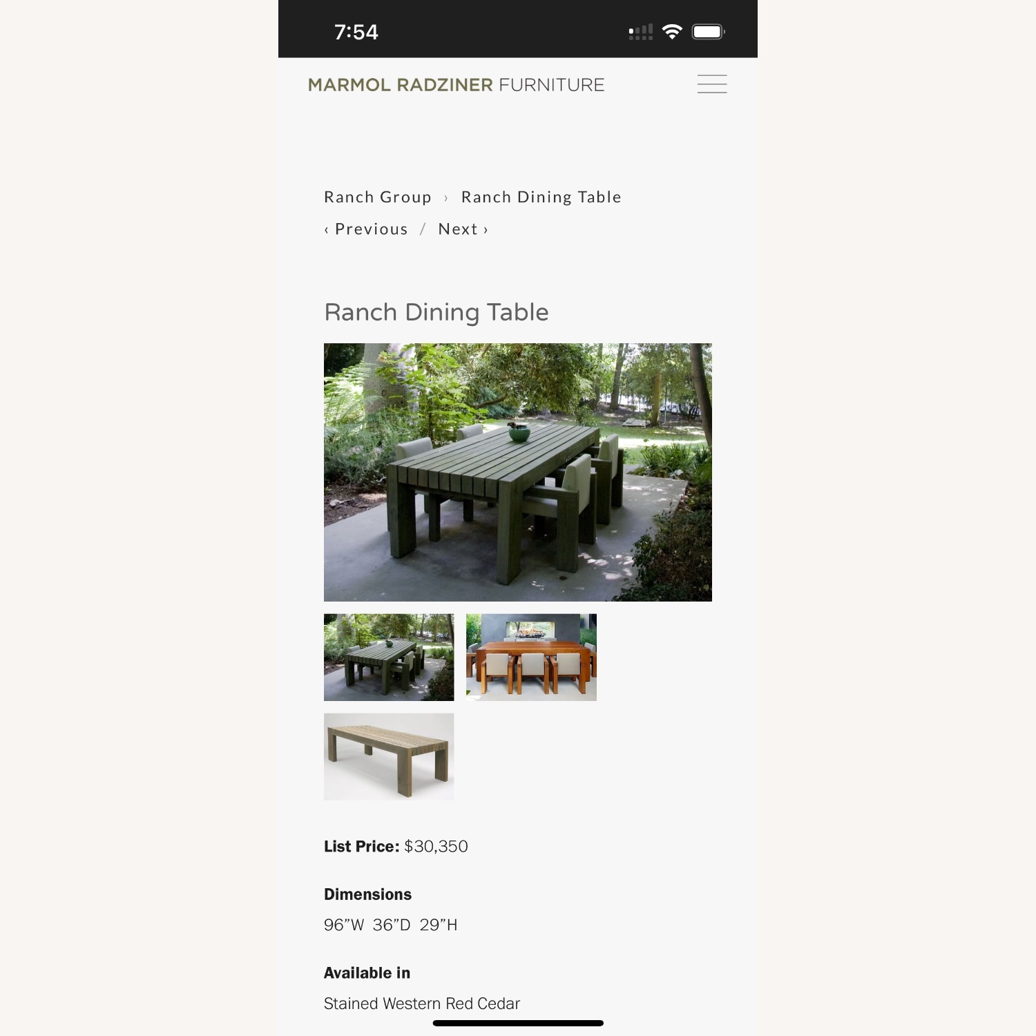 Marmol Radziner Ranch Dining Table & 6 Chairs - image-12