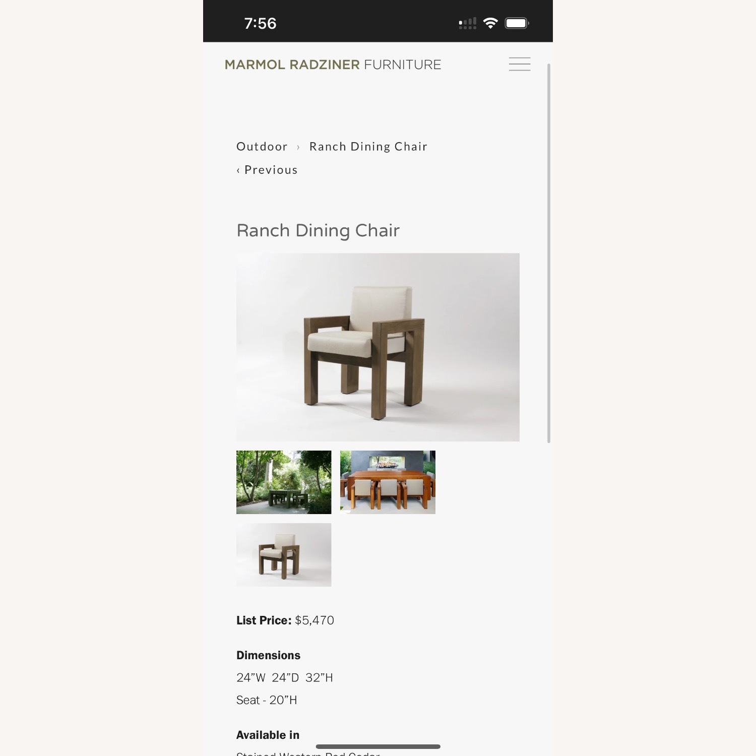 Marmol Radziner Ranch Dining Table & 6 Chairs - image-14