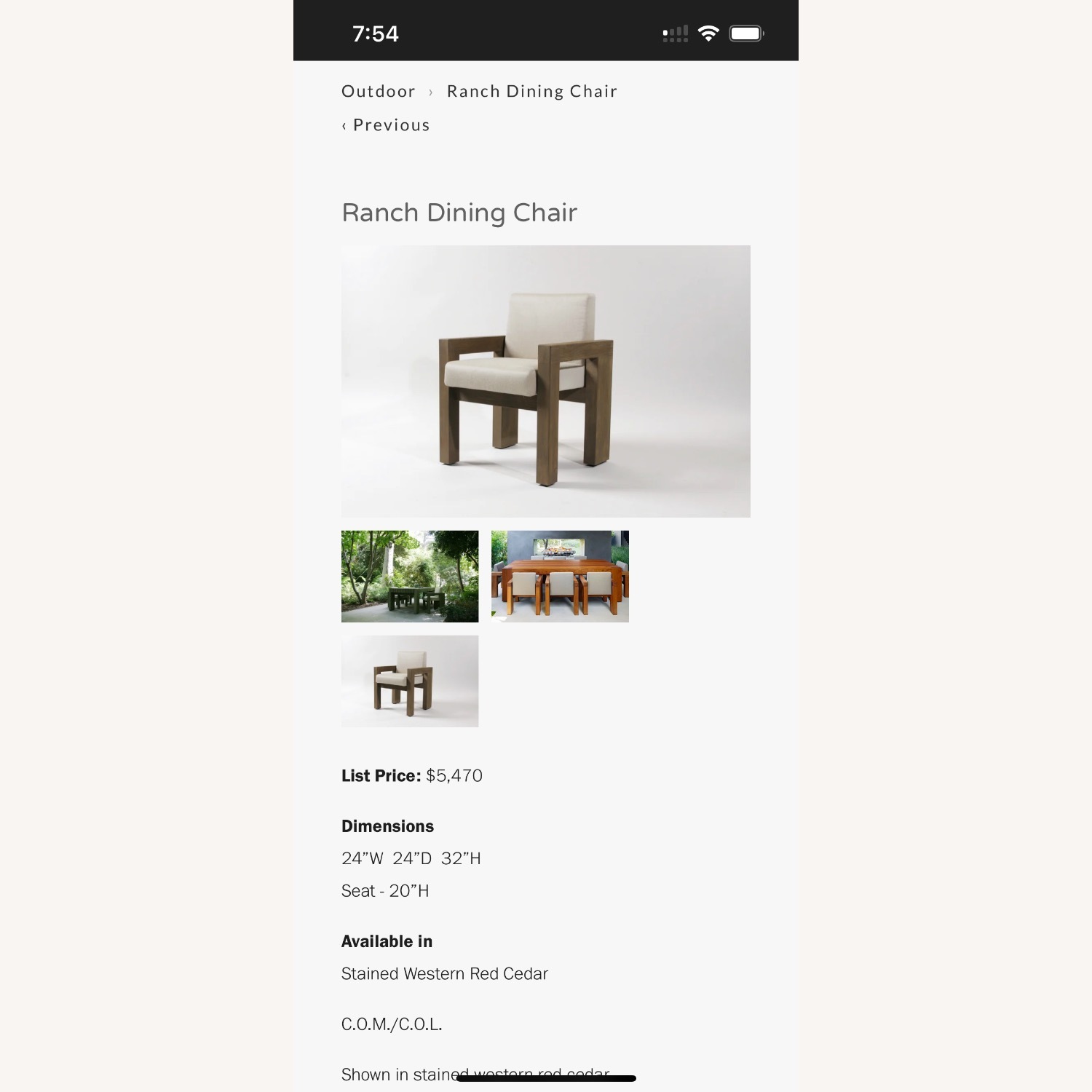 Marmol Radziner Ranch Dining Table & 6 Chairs - image-11