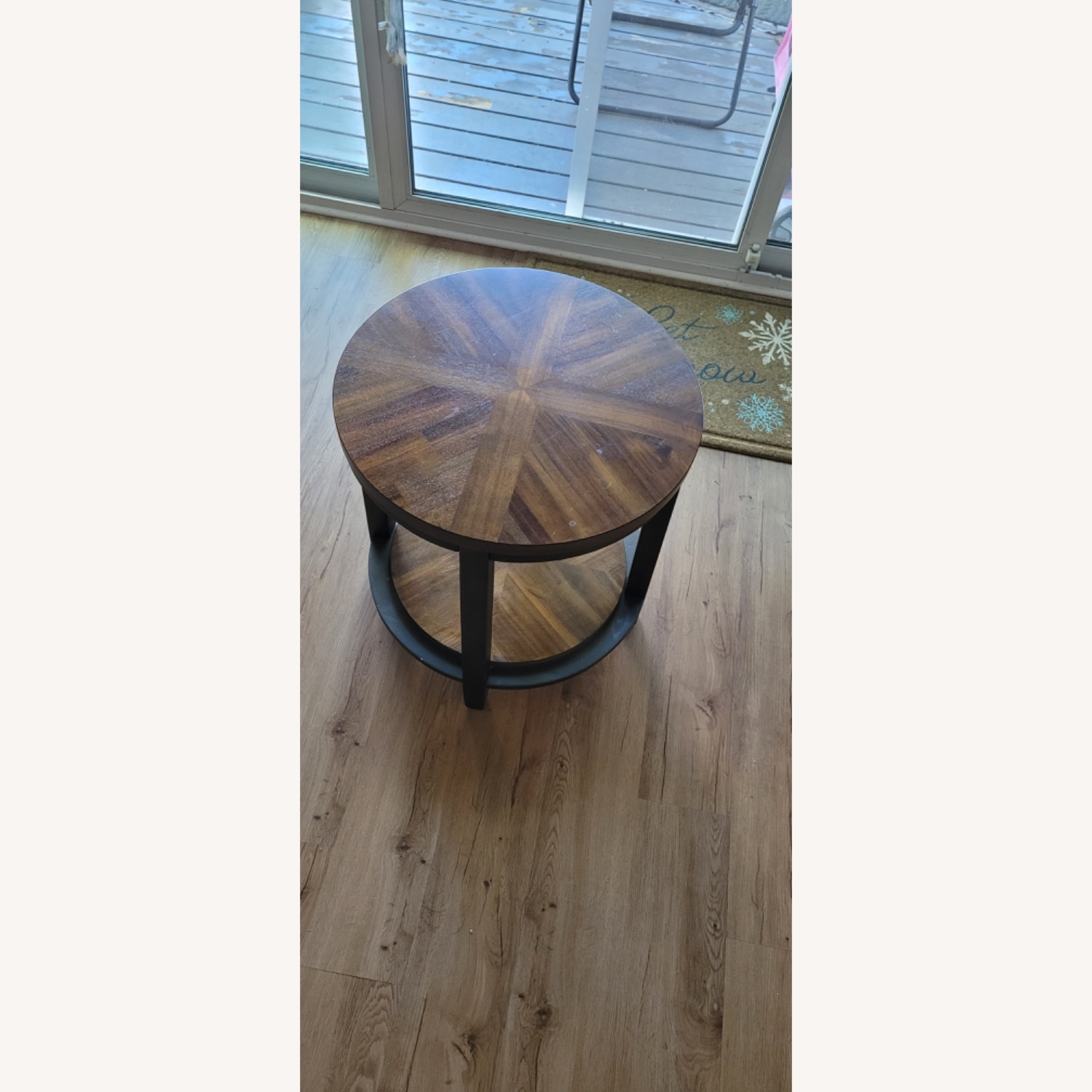 Ashley Furniture Brown Round Side Table Set - AptDeco