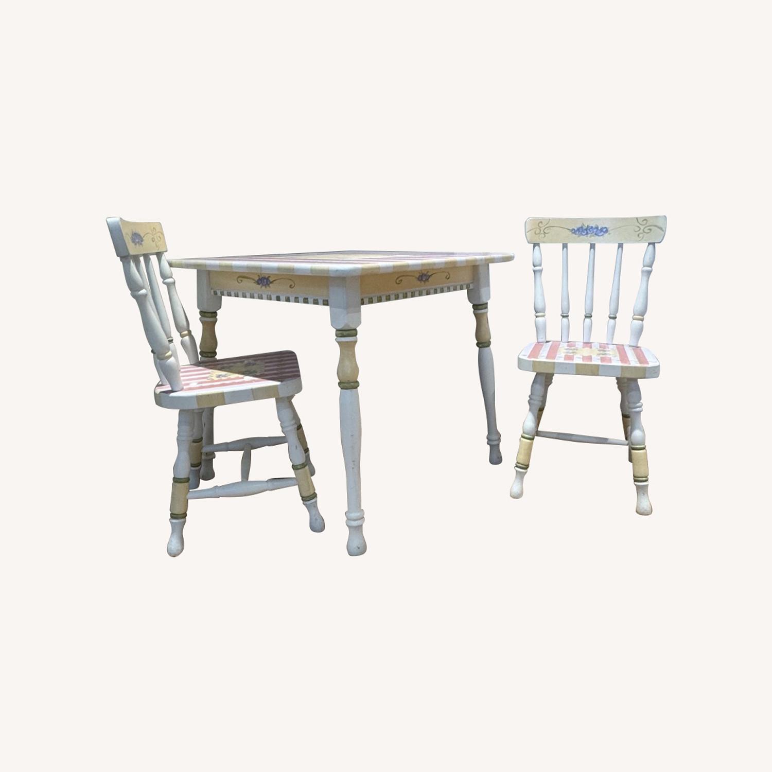 Painted Children’s Table & Chairs - image-0
