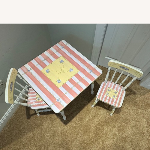 Used Painted Children’s Table & Chairs for sale on AptDeco
