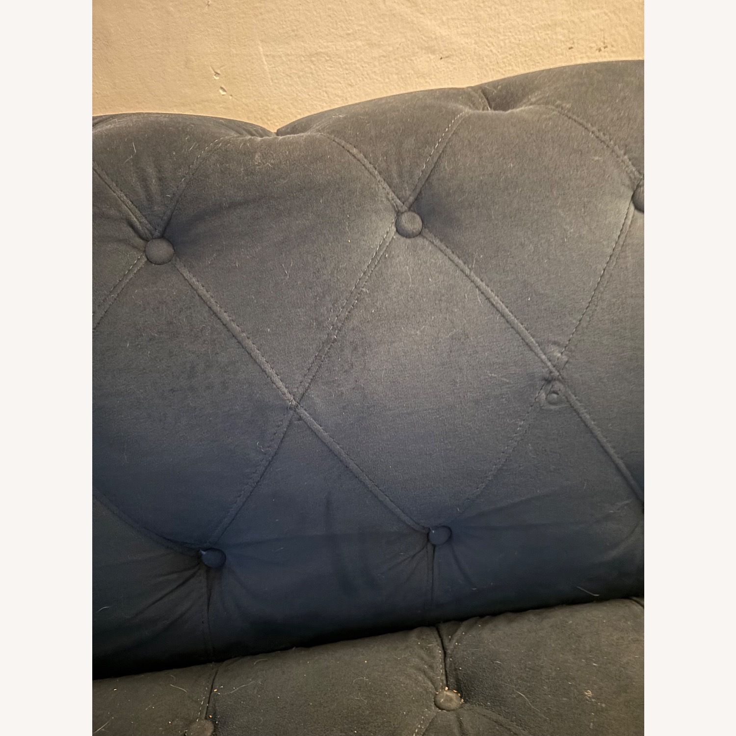 Navy Blue Tufted Couch - image-3