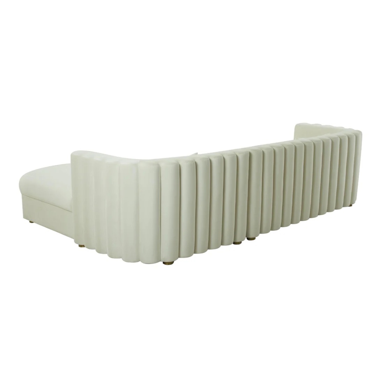 Callie Cream Velvet Sectional - image-2