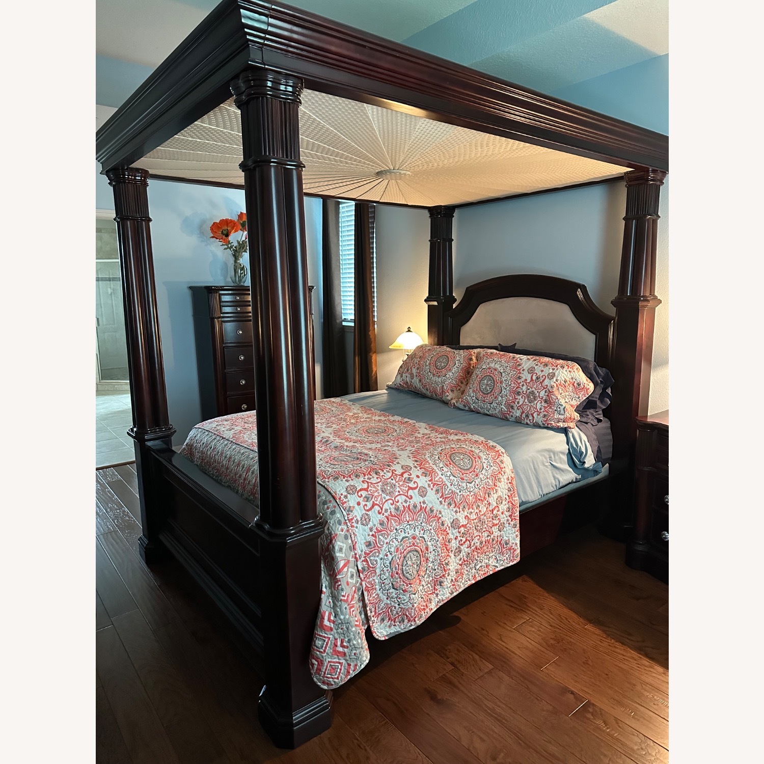 Rooms To Go Canopy Wood Bed Frame - image-1