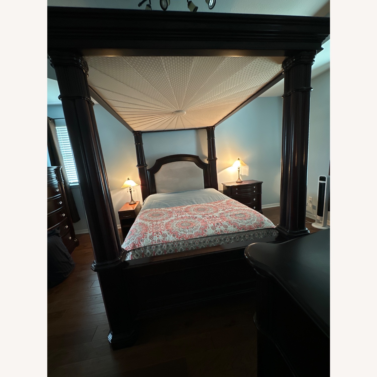 Rooms To Go Canopy Wood Bed Frame - image-3
