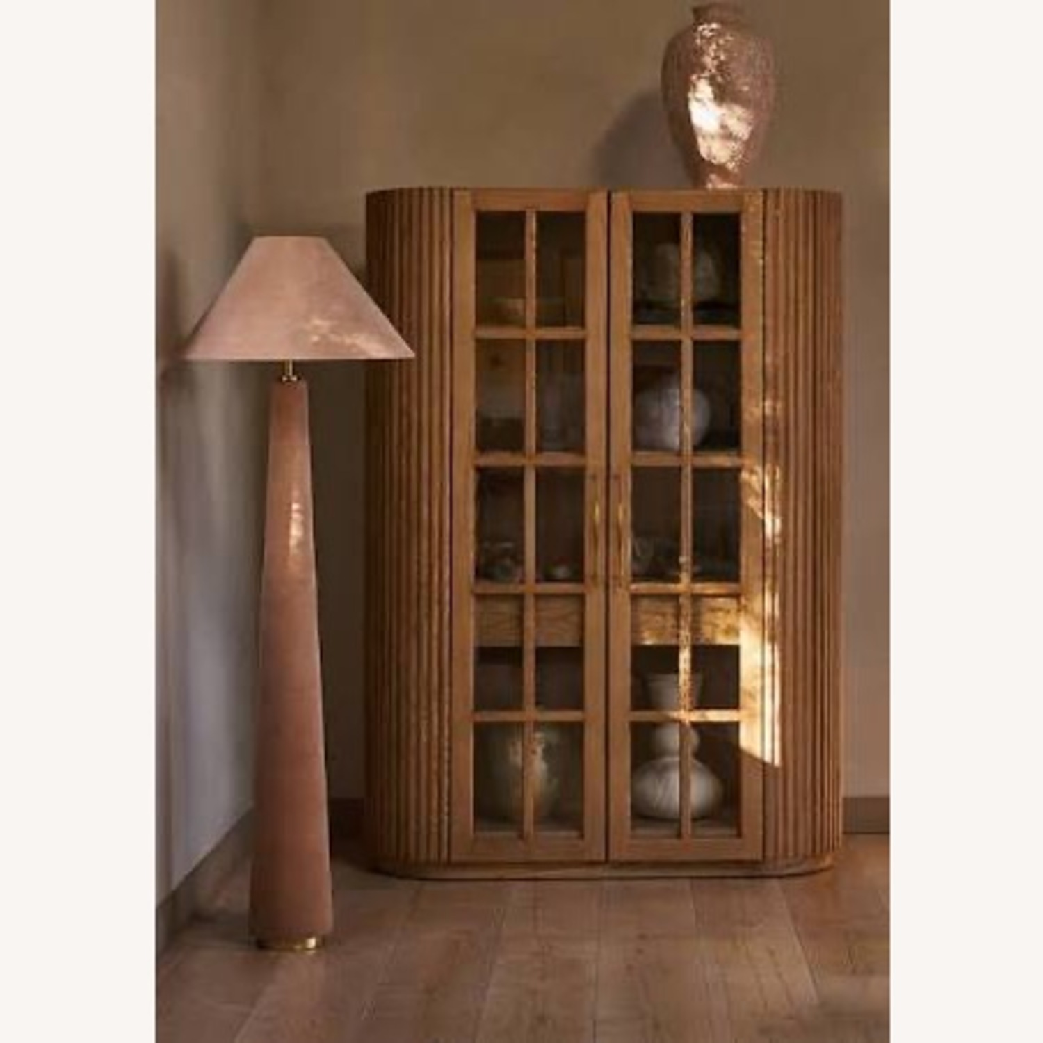 Lulu Blush Velvet Floor Lamp - image-2