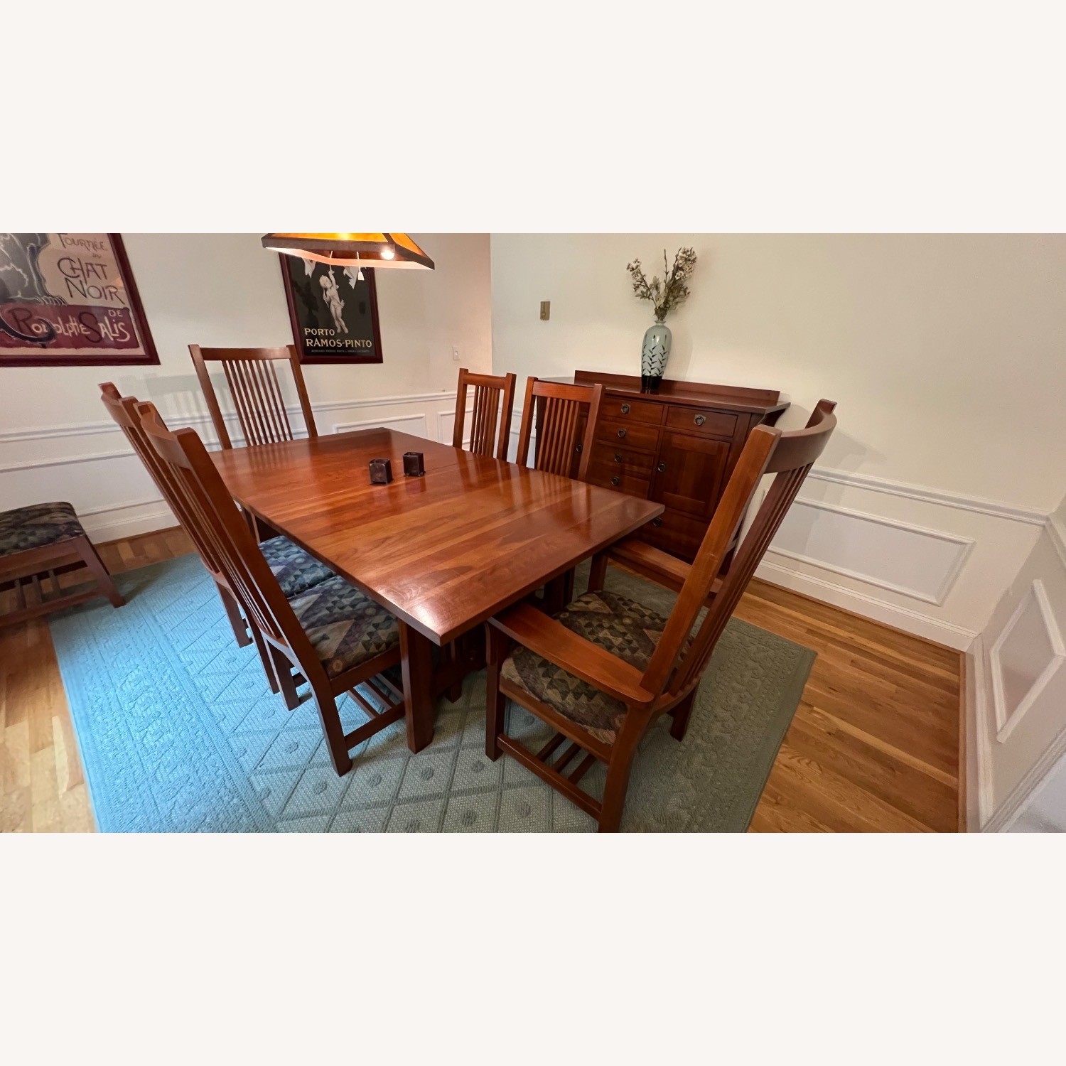Kincaid Mission Style Dining Table + 8 Chairs - image-2