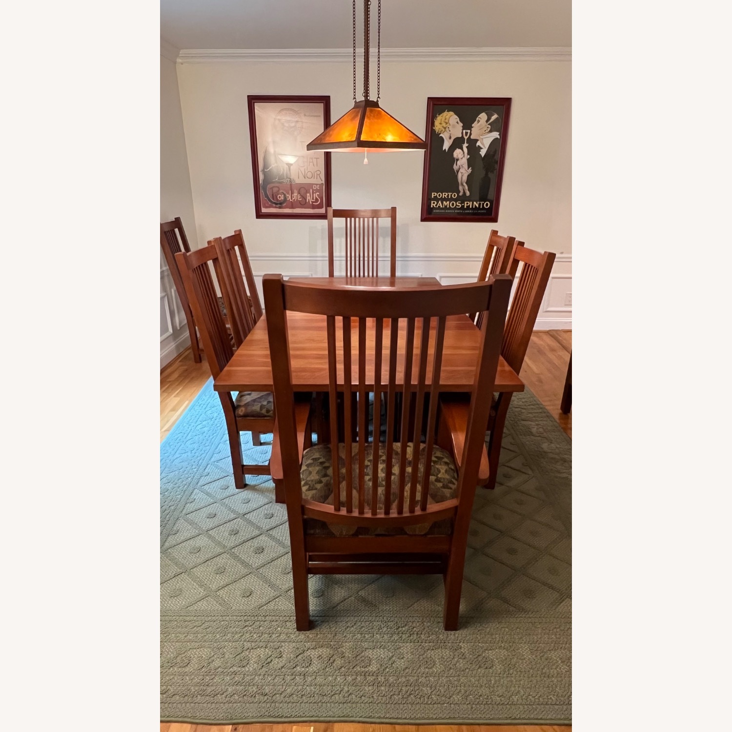 Kincaid Mission Style Dining Table + 8 Chairs - image-4