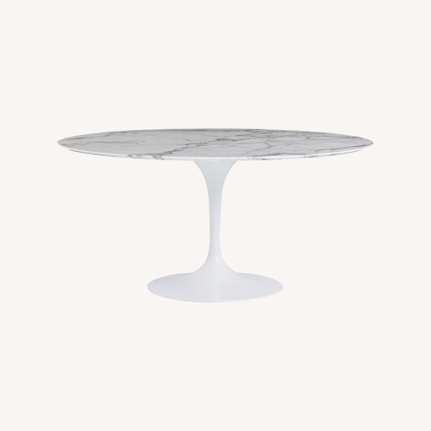 Saarinen 60” in Arabescato Marble Table - image-0