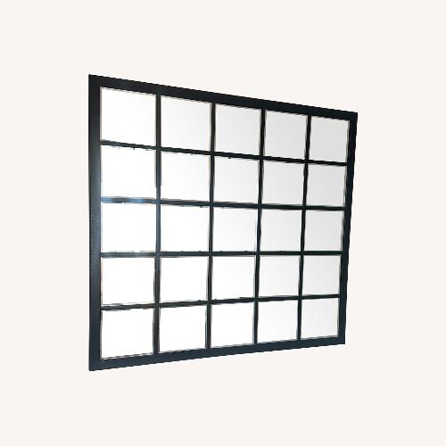 Used Wall Mirror Black Metal Grid for sale on AptDeco