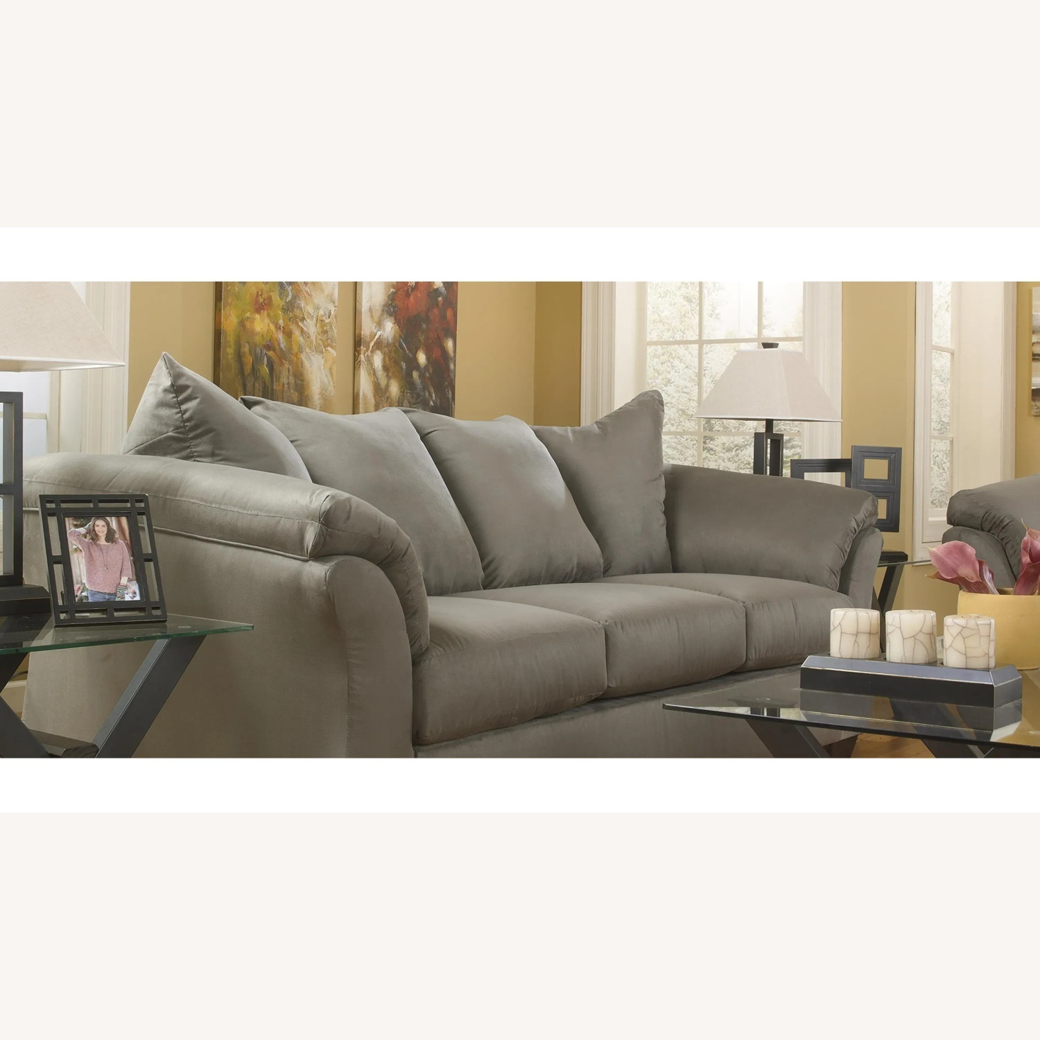 Raymour & Flanigan Couch With Changeable Lounge Ottoman  - image-4