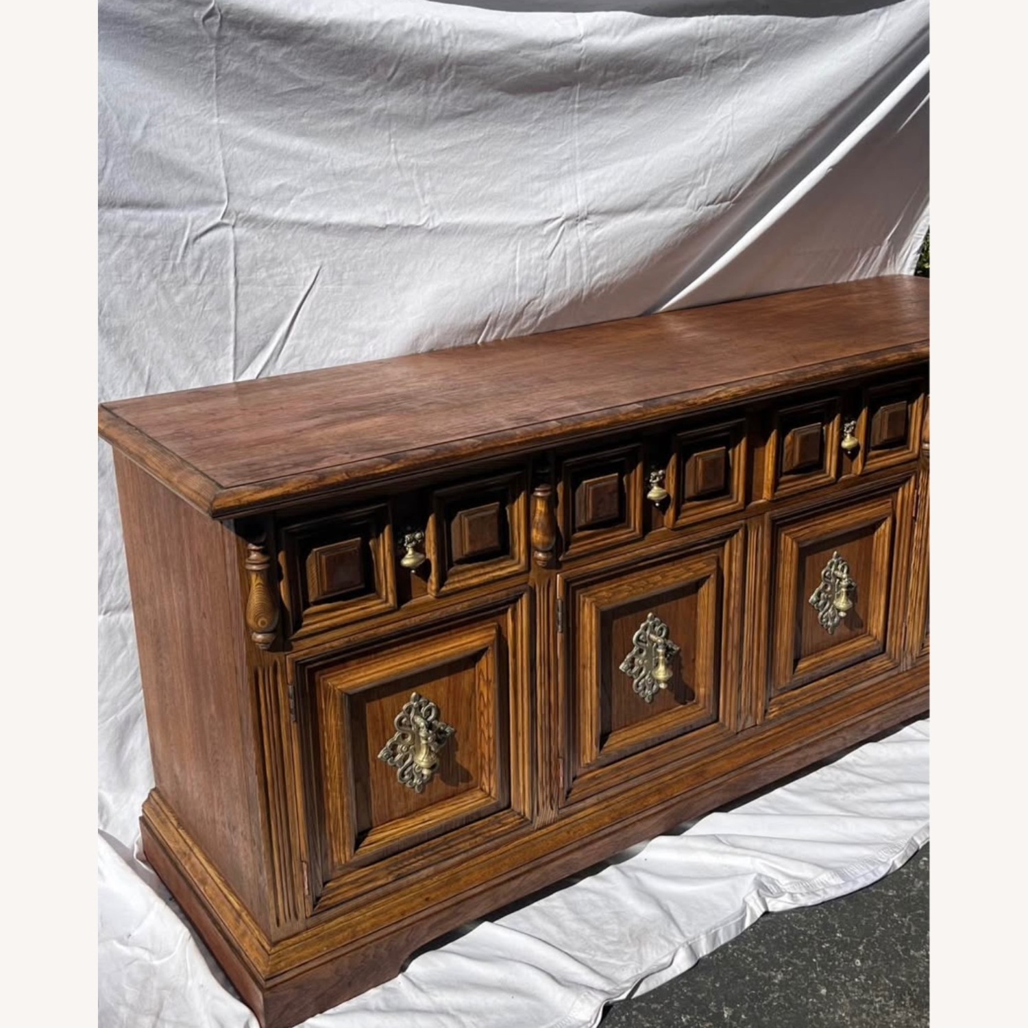 Restored Gibbard Wood Sideboard Original Hardware - image-1