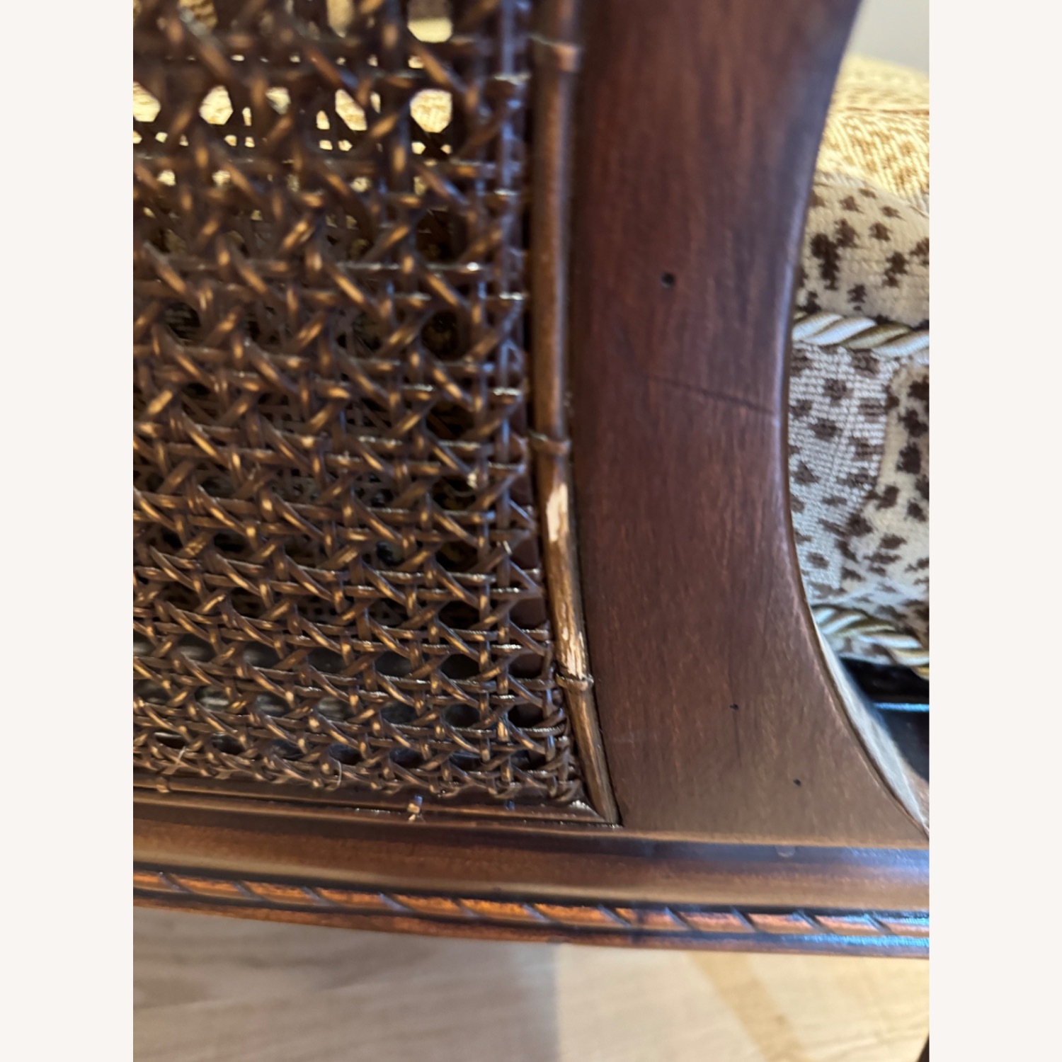 Hand Carved Caned chair - image-6