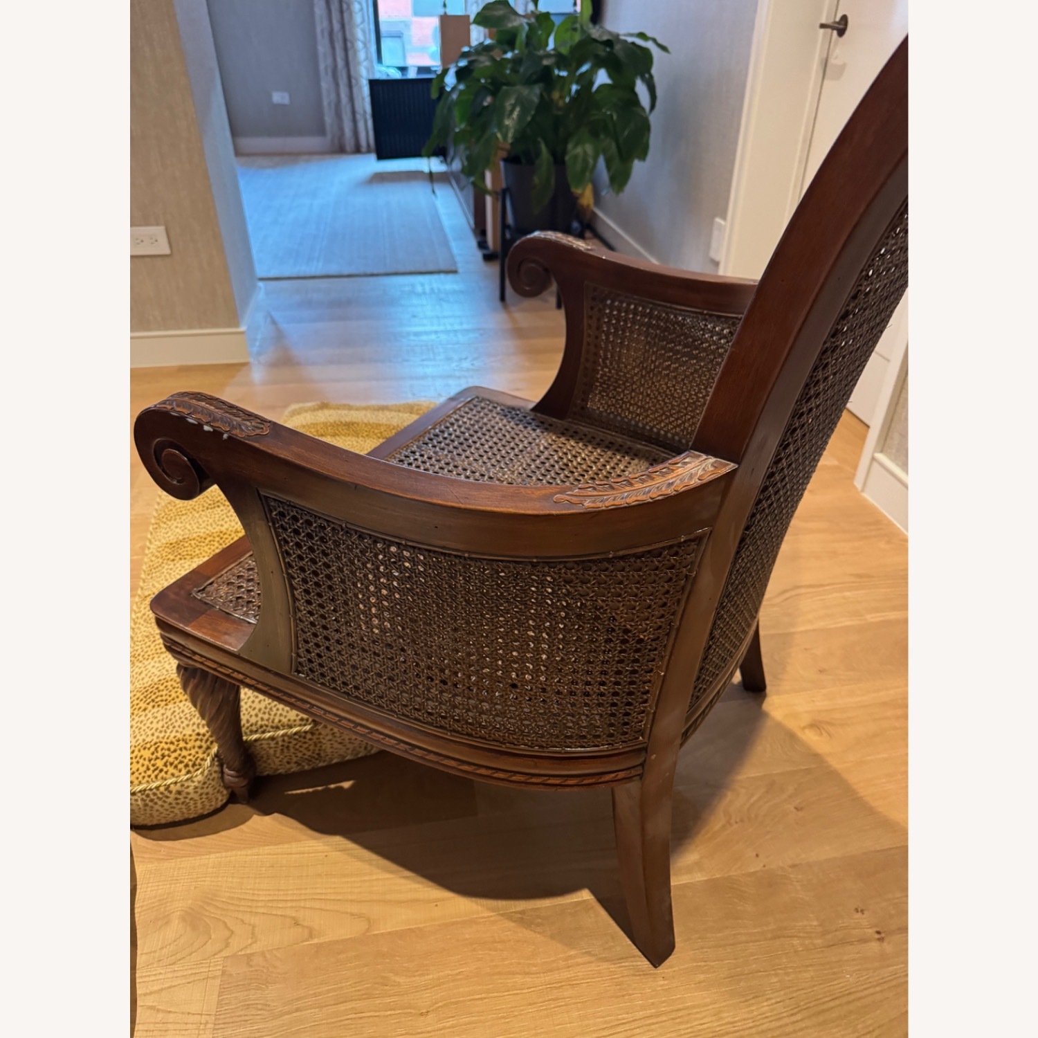 Hand Carved Caned chair - image-3